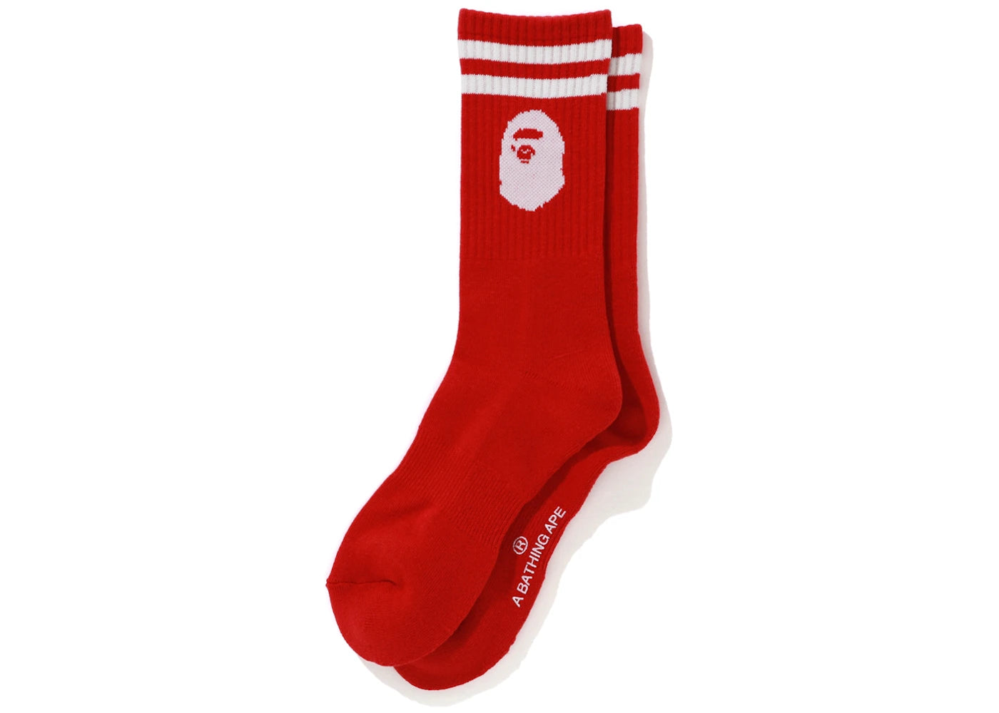BAPE Ape Head Socks (FW19) Red