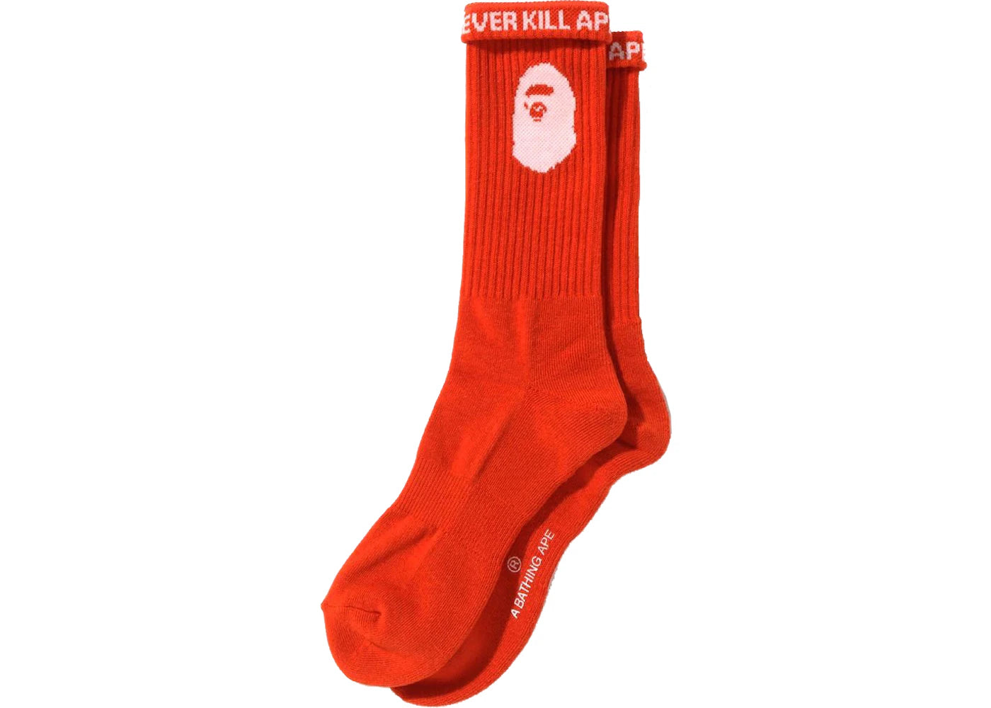 BAPE Ape Head Socks Orange
