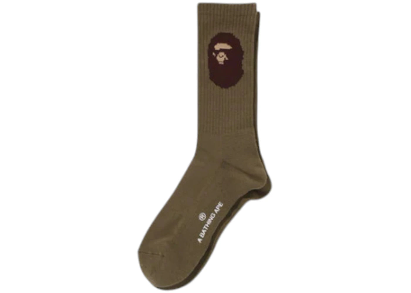 BAPE Ape Head Socks (SS25) Olivedrab