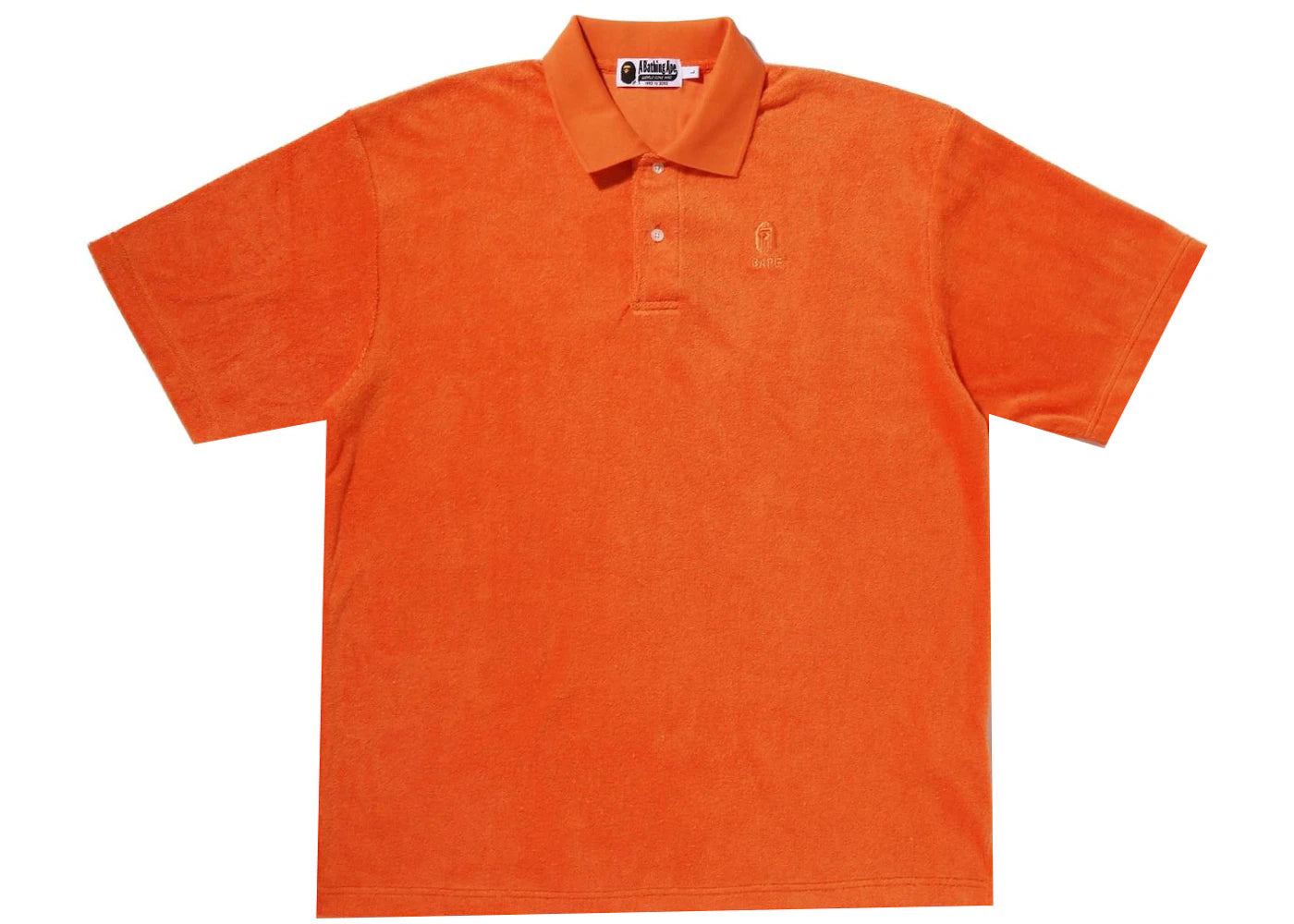 BAPE Ape Head Towelling Relaxed Fit Polo Orange
