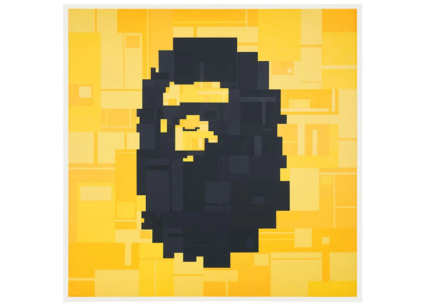 BAPE Ape Head Yellow And Black By Adam Lister Print