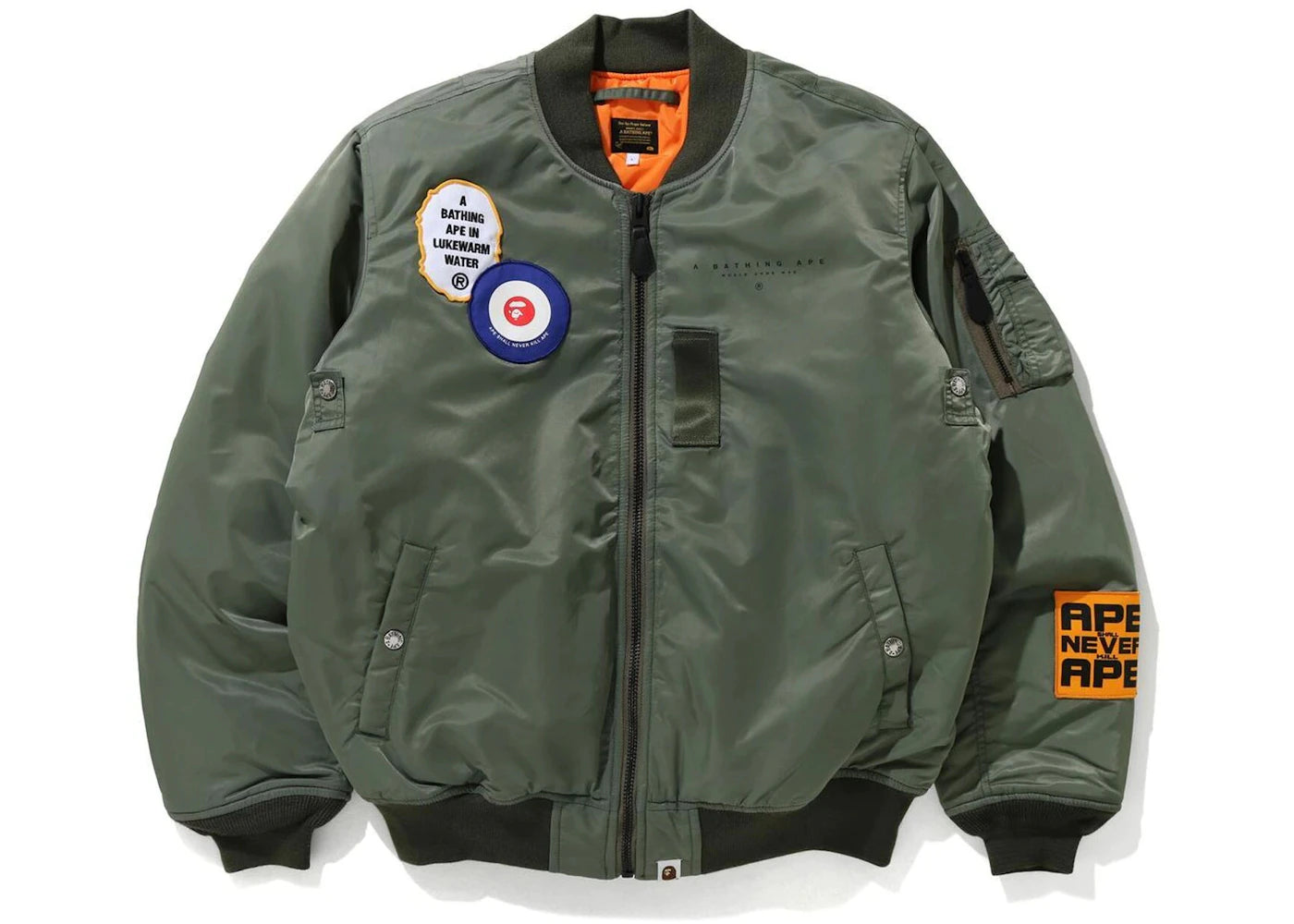 BAPE Archive Patch MA-1 Jacket Green