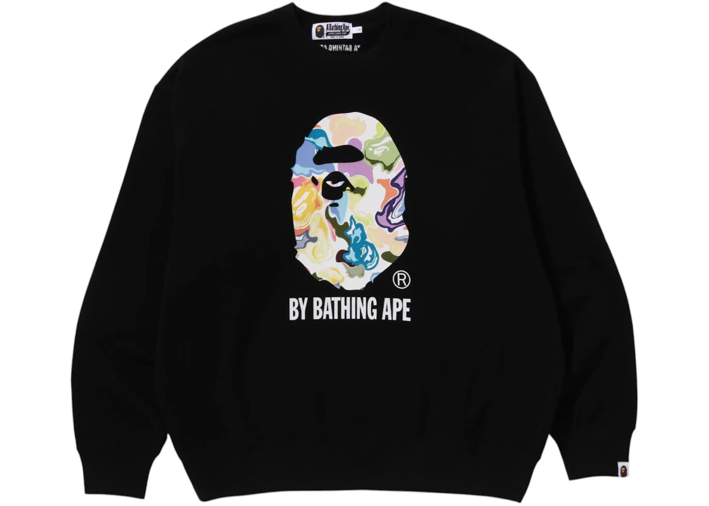 BAPE Art Camo By Bathing Ape Relaxed Fit Crewneck Sweatshirt Black