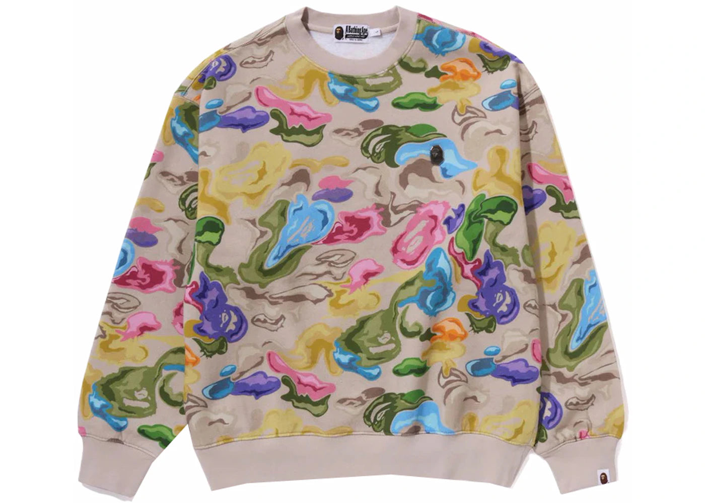 BAPE Art Camo Metal One Point Crewneck Multi