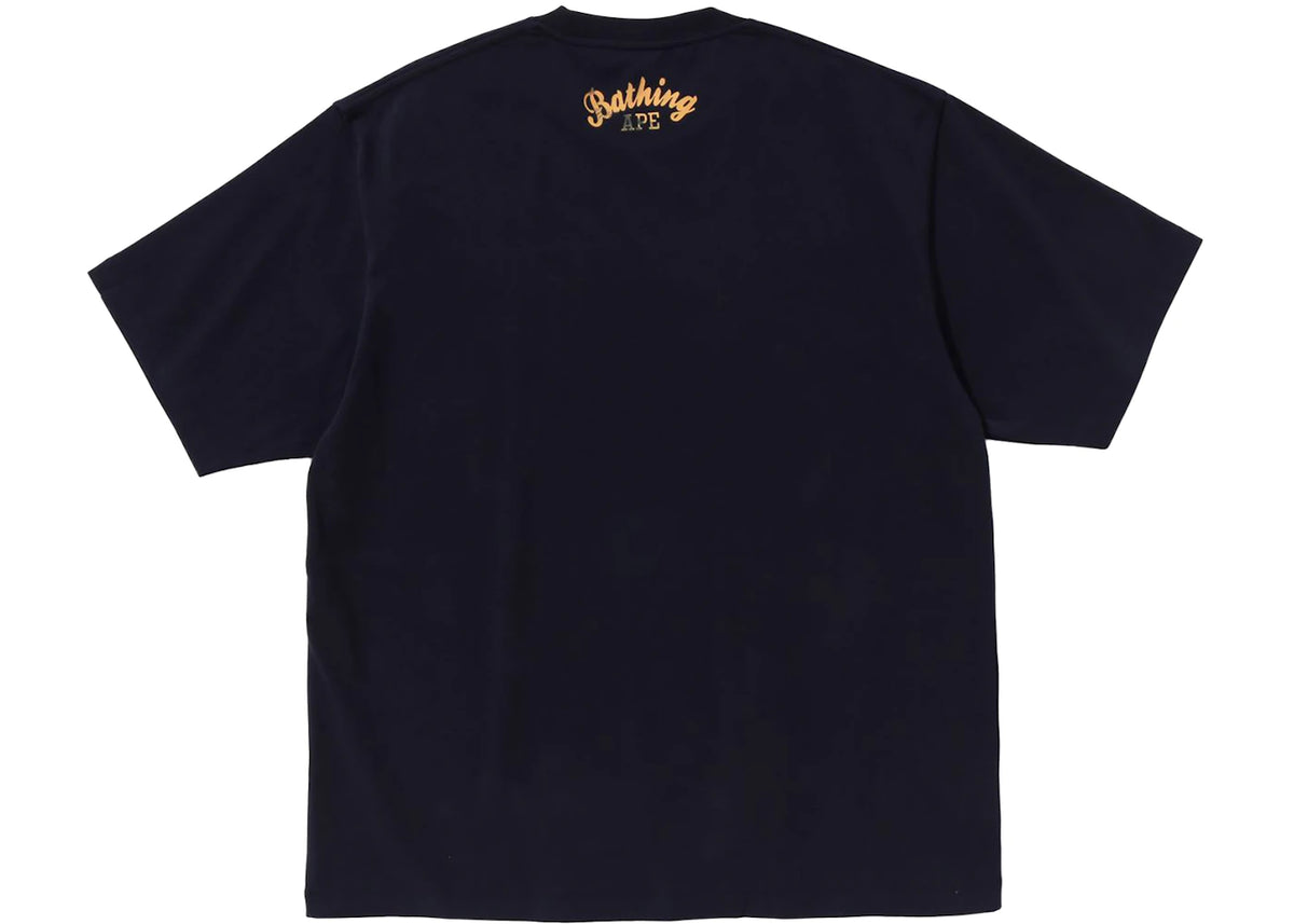 BAPE Art Print Relaxed Fit Tee Navy Blue