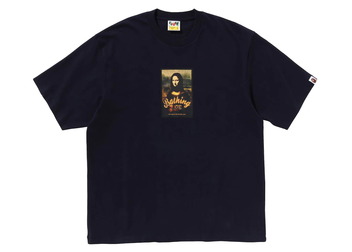 BAPE Art Print Relaxed Fit Tee Navy Blue