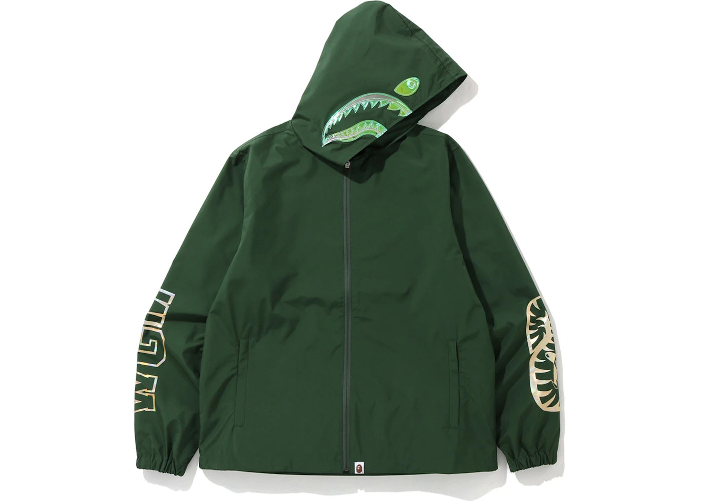 BAPE Aurora Shark Hoodie Jacket Green