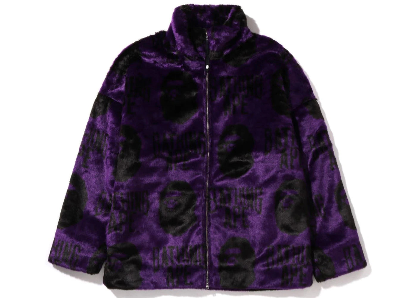 BAPE B Boy Fur Jacket Purple