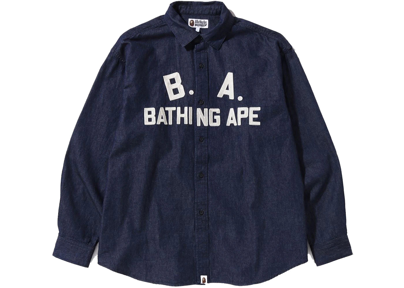 BAPE B.A Loose Fit Denim Shirt Indigo
