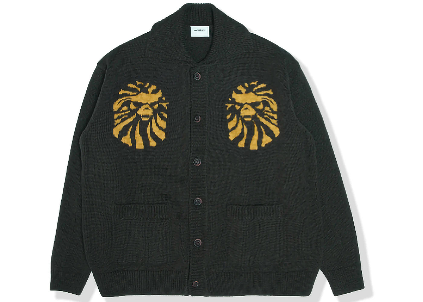 BAPE BLACK Logo Cardigan Sweater Green