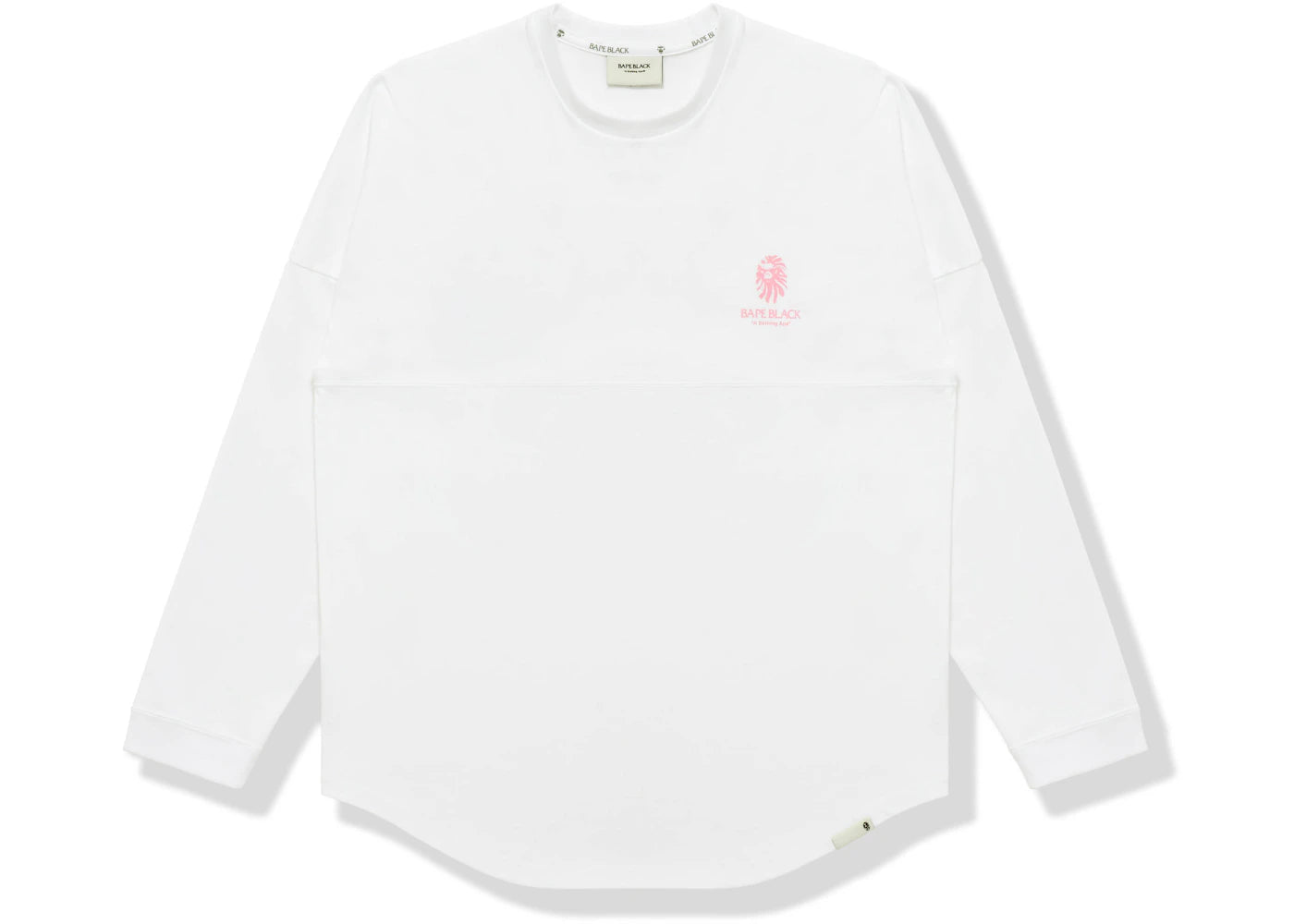 BAPE BLACK Paisley Logo L/S Tee White Pink