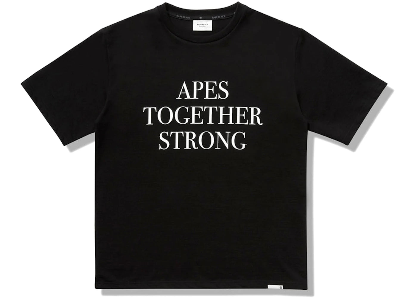 BAPE BLACK Slogan Tee Black