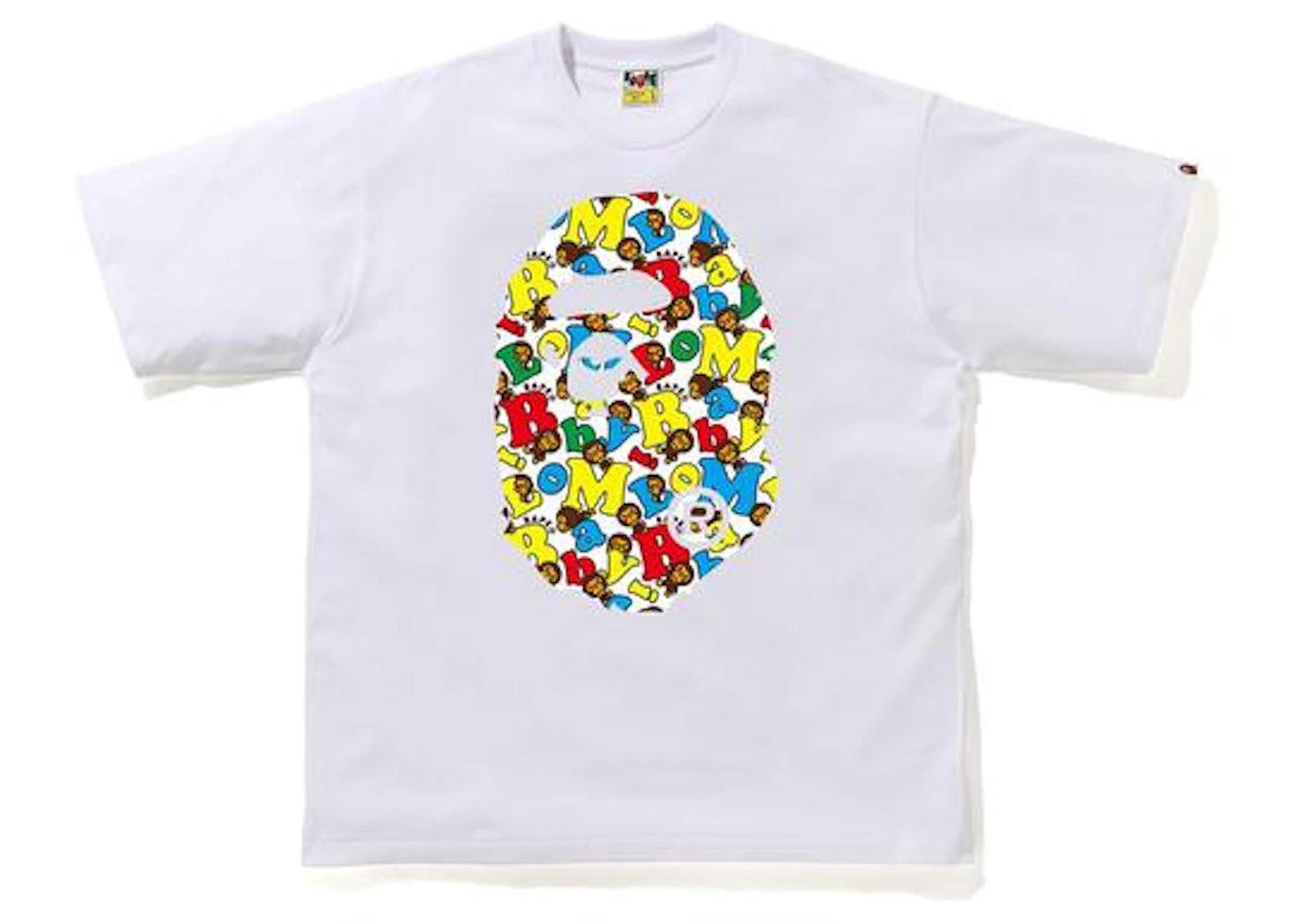 BAPE Baby Milo Alphabet Ape Head Relaxed Tee White