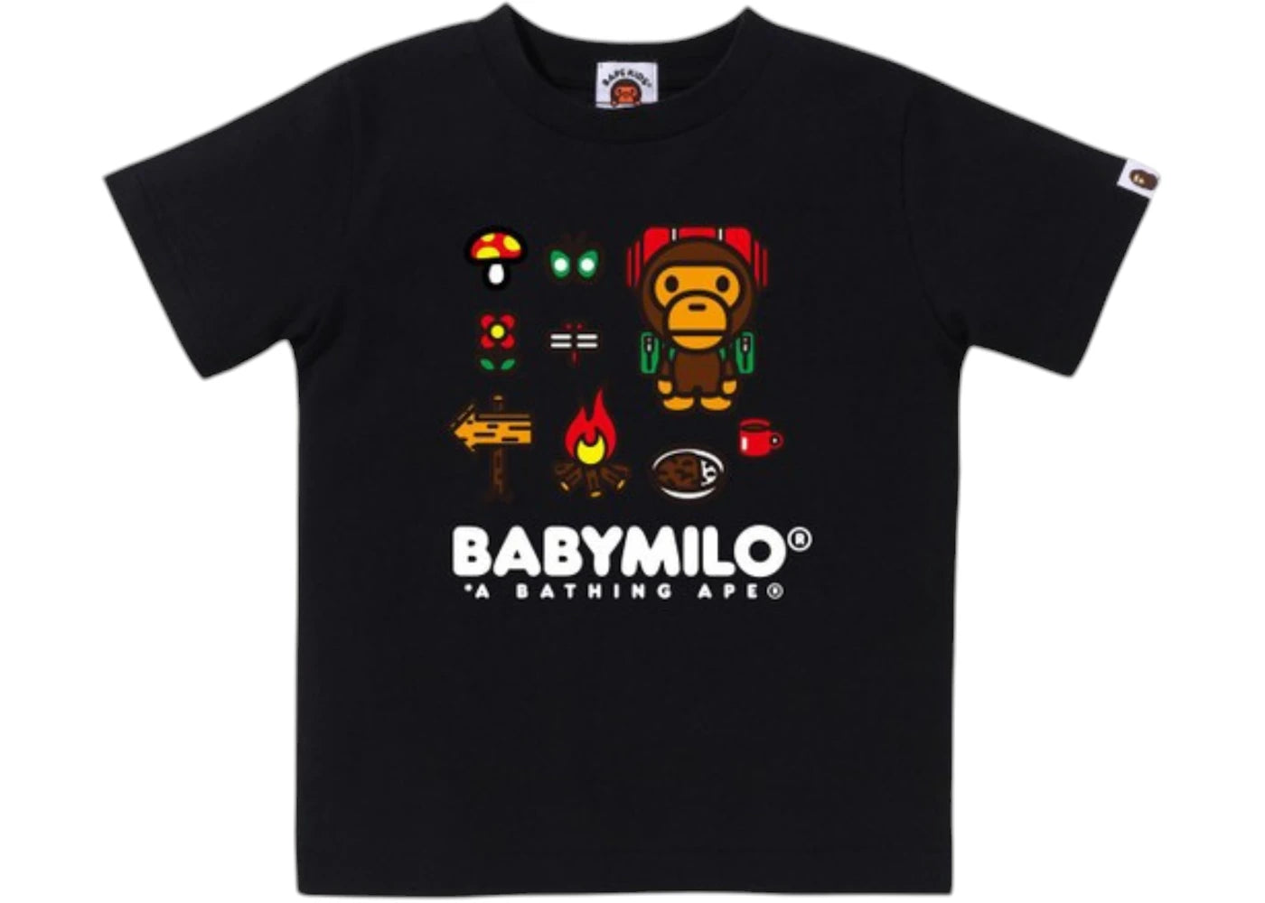 BAPE Kids Baby Milo Camp Tee Black