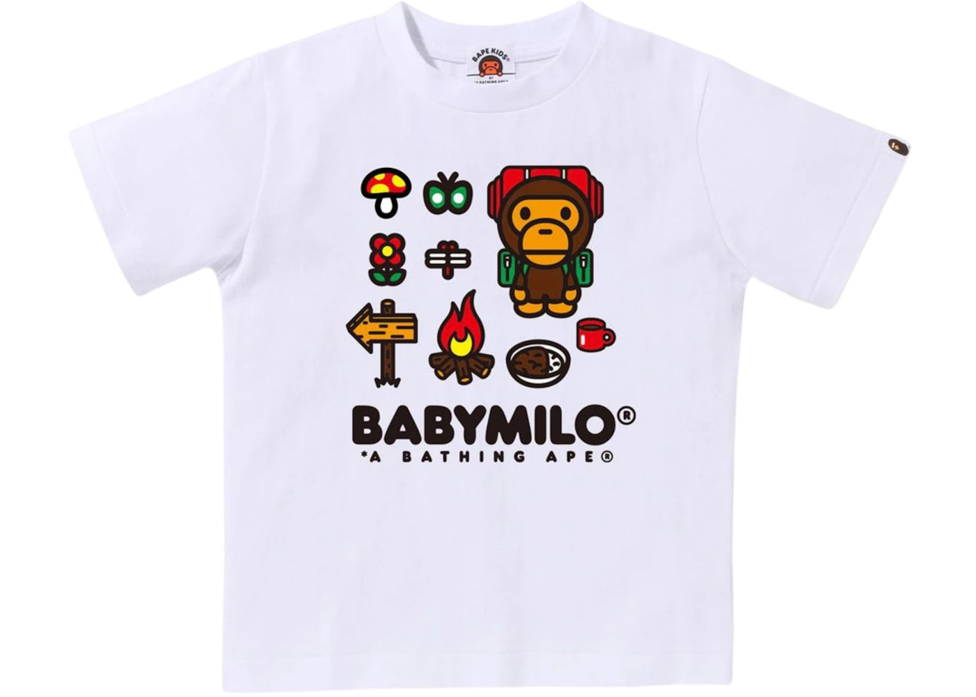 BAPE Kids Baby Milo Camp Tee White
