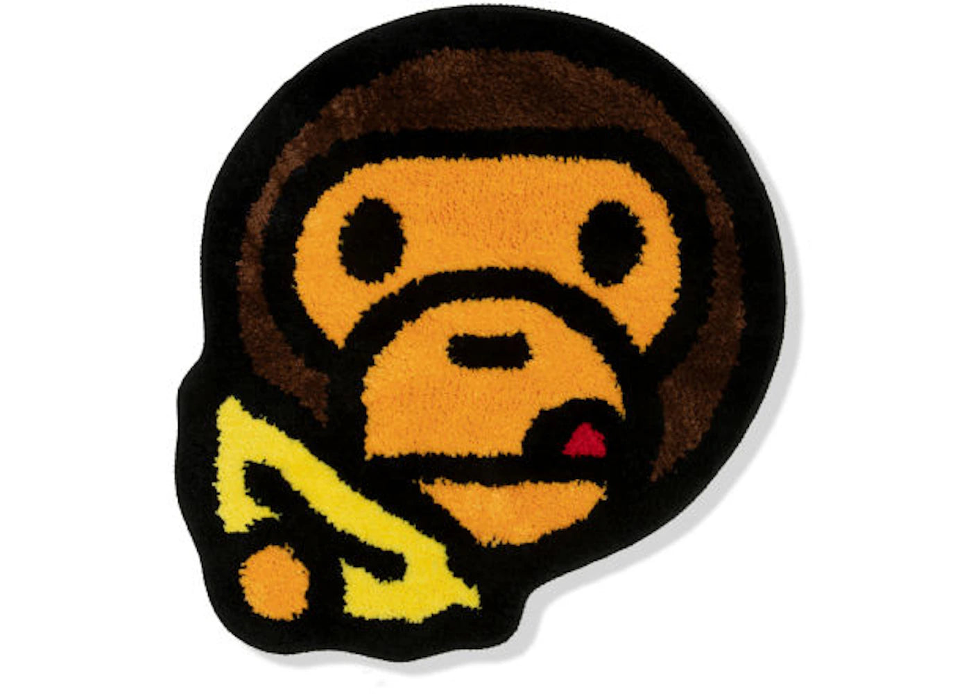 BAPE Baby Milo Face Banana Rug Brown