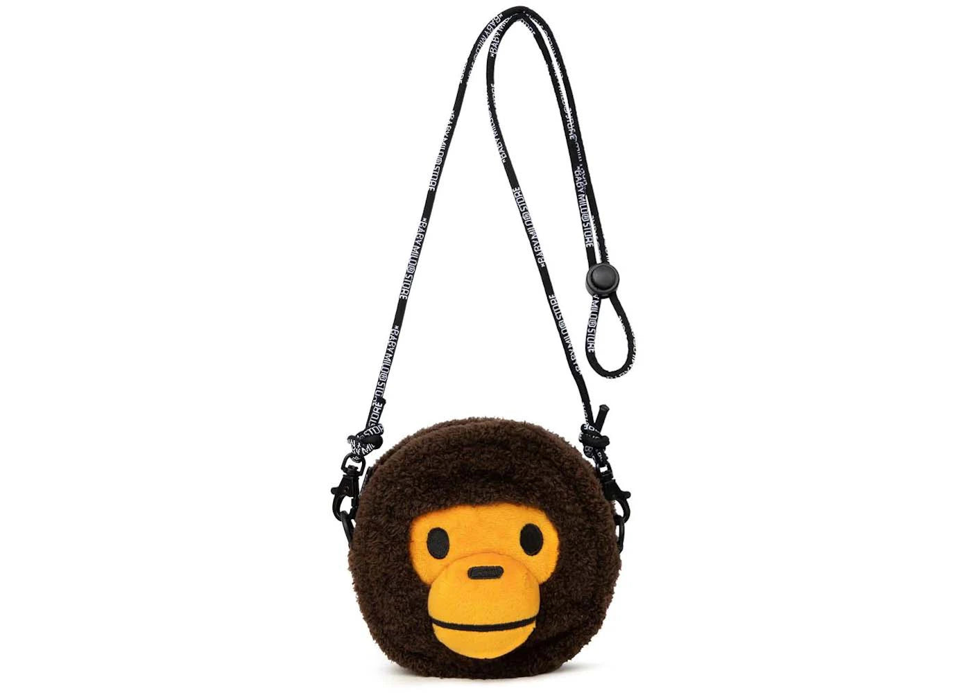 BAPE Baby Milo Face Cross Bag Brown