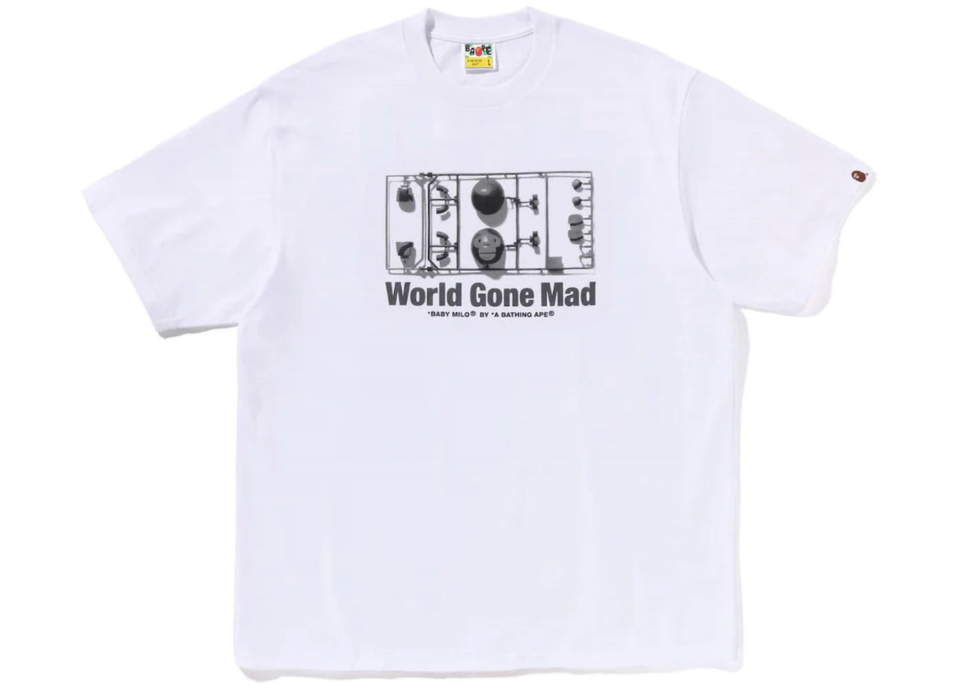 BAPE Baby Milo Figure Relaxed Fit Tee White