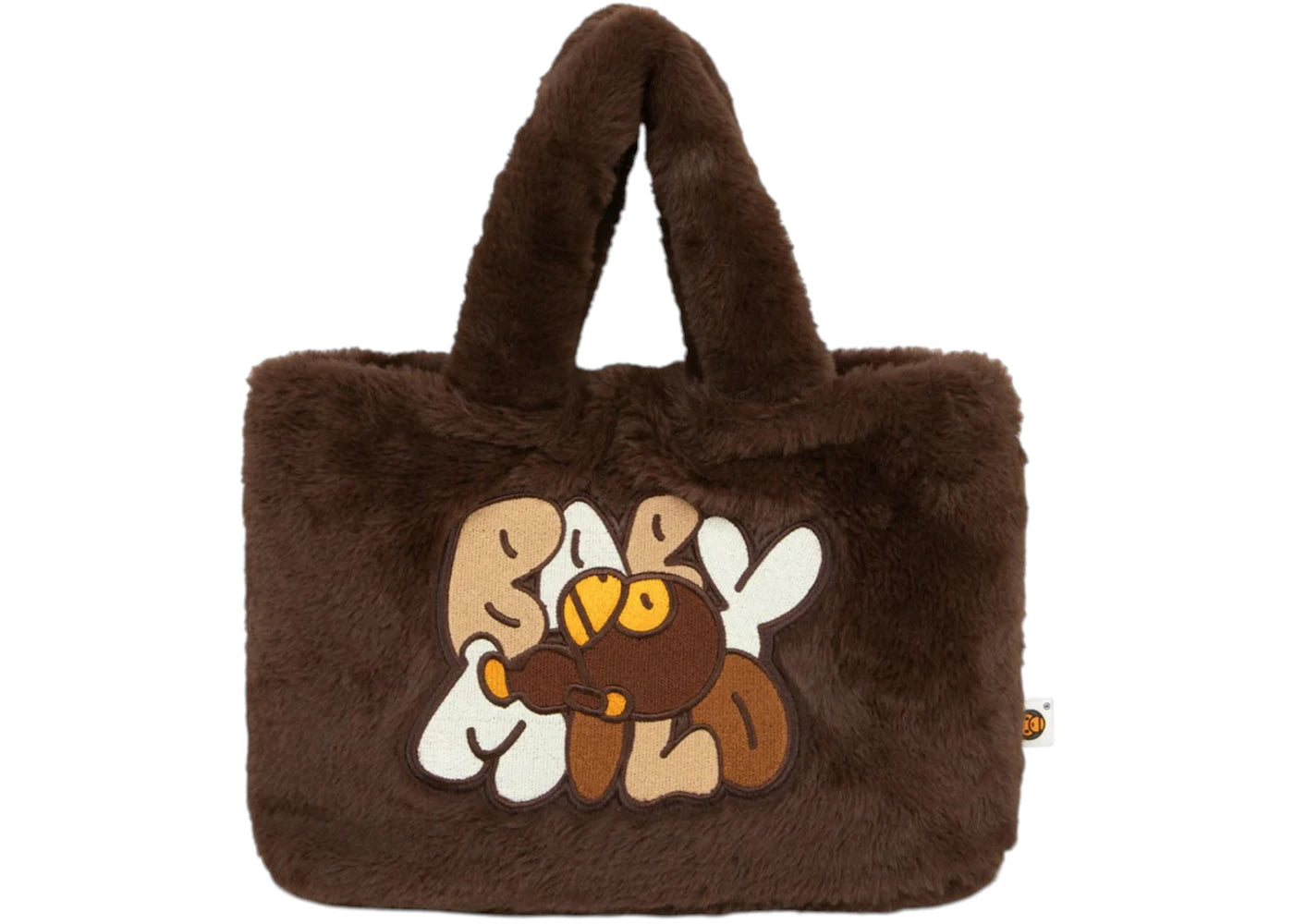 BAPE Baby Milo Fur Small Tote Bag Brown