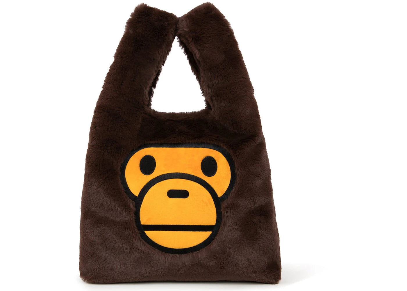 BAPE Baby Milo Fur Tote Bag Brown