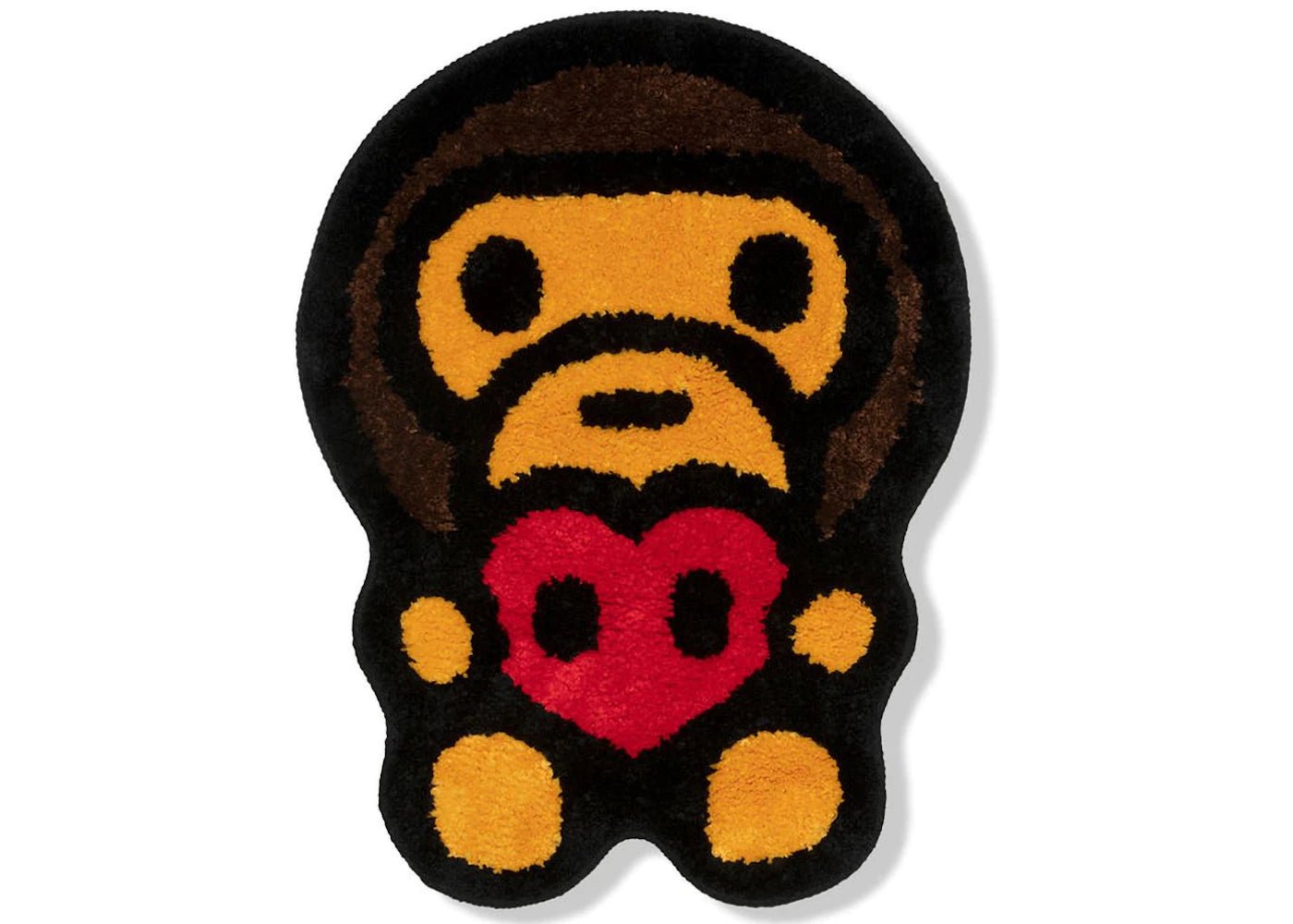 BAPE Baby Milo Heart Rug Brown