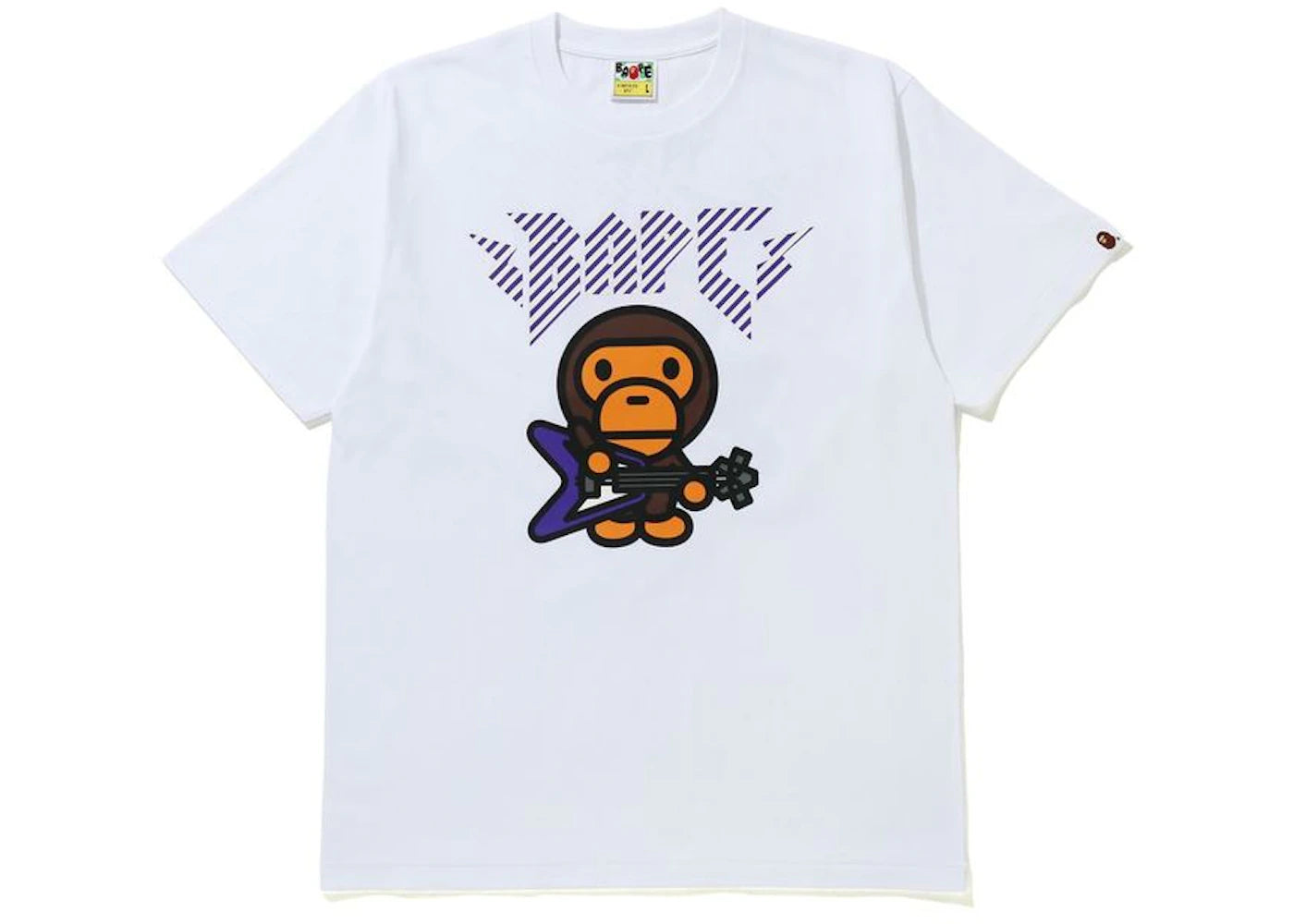 BAPE Baby Milo Rock Guitar Tee White