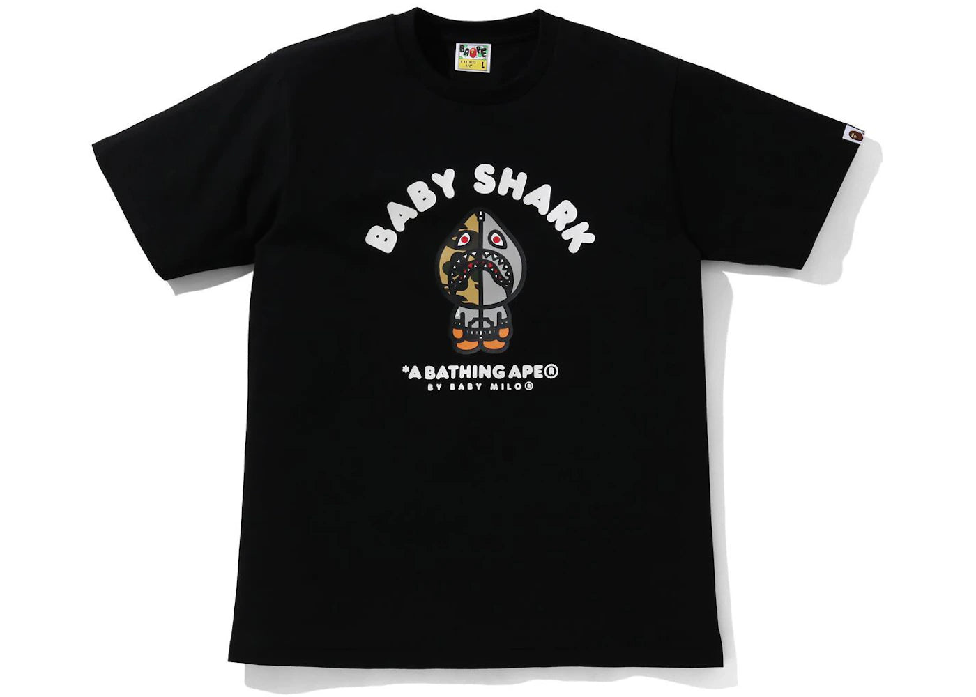 BAPE Baby Milo Shark College Tee Black/Gray