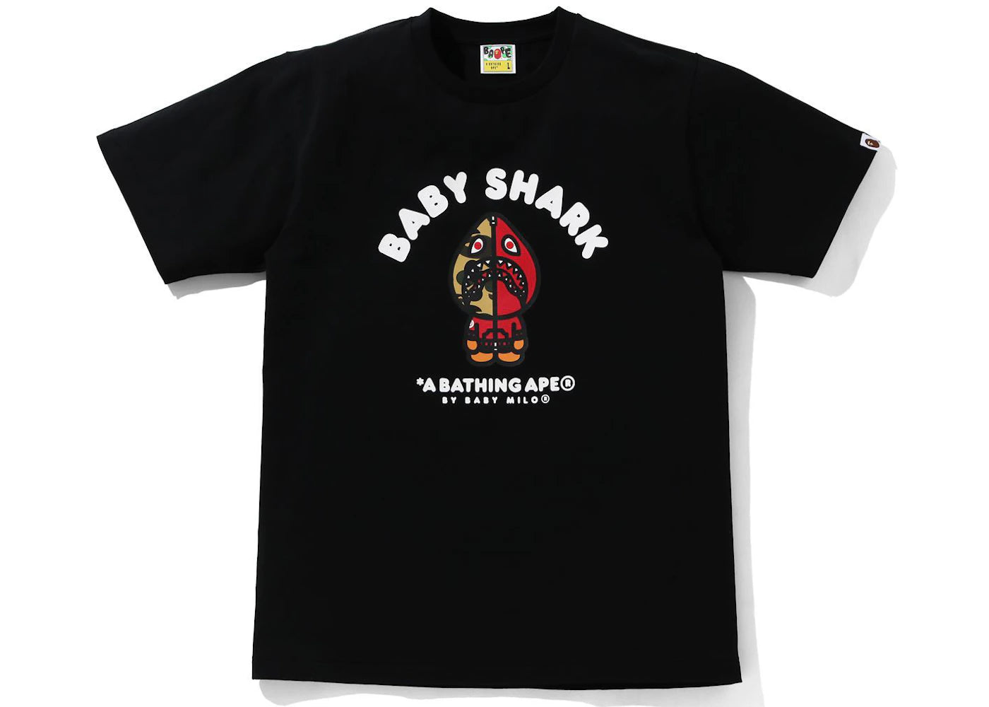 BAPE Baby Milo Shark College Tee Black/Red