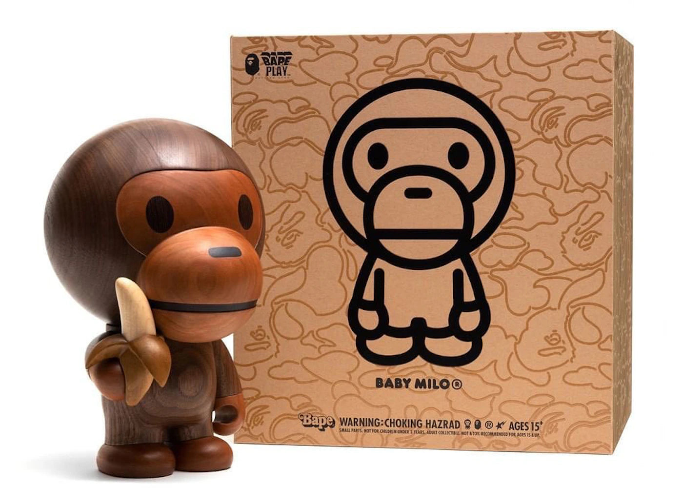 BAPE x Toyqube Baby Milo Wooden Figure