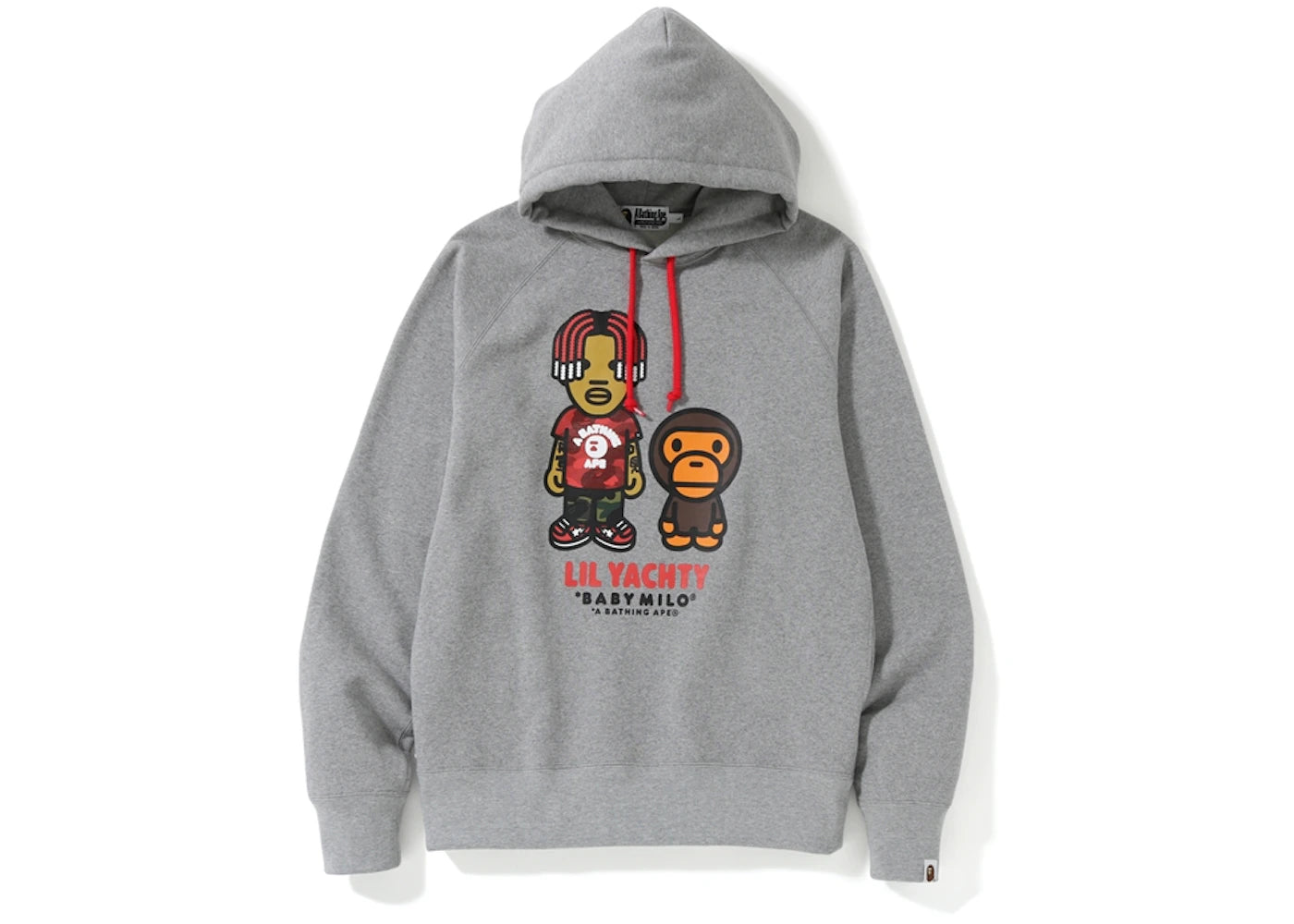 BAPE Baby Milo x Lil Yachty Pullover Hoodie Grey