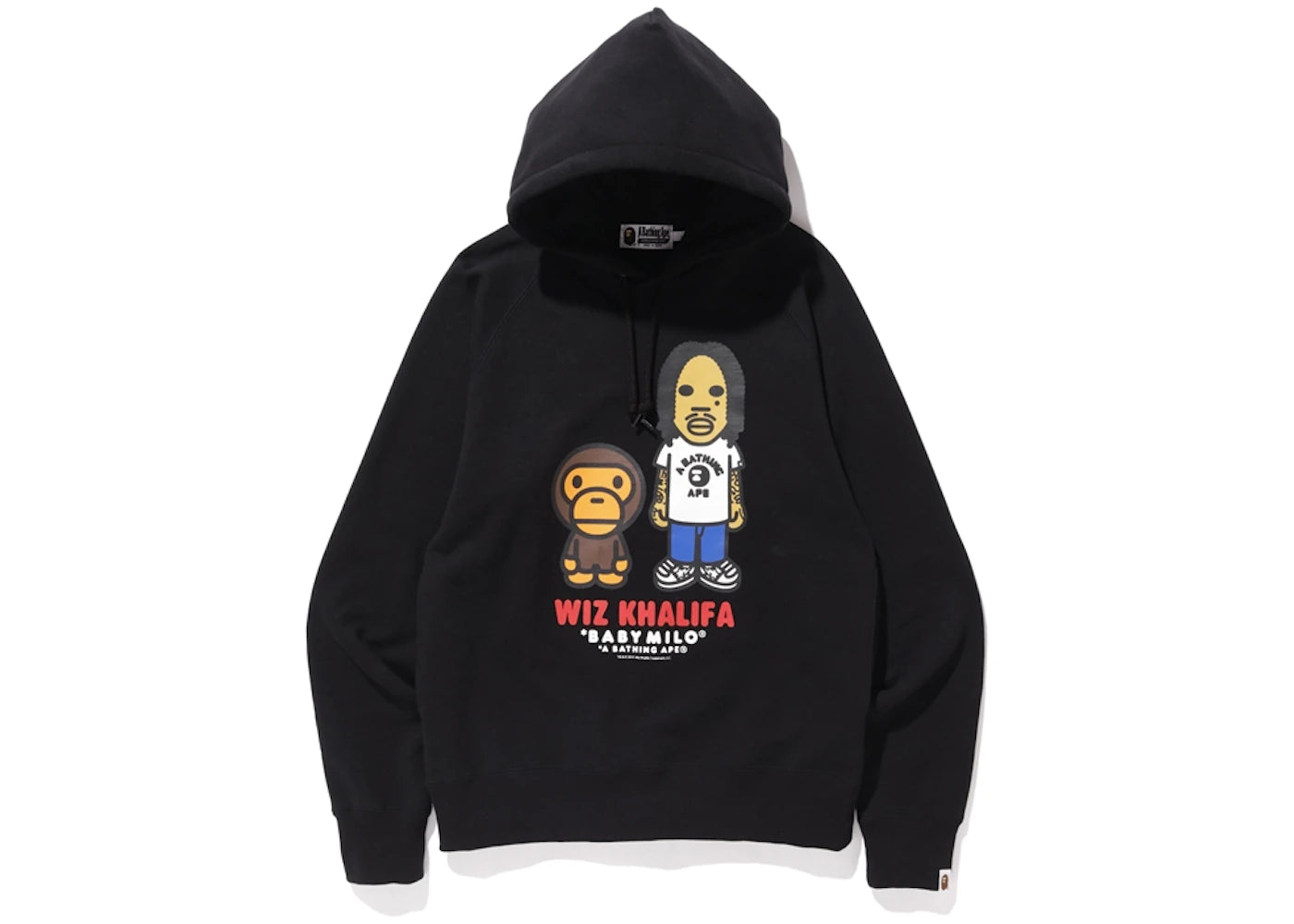 BAPE Baby Milo x Wiz Khalifa Pullover Hoodie Black