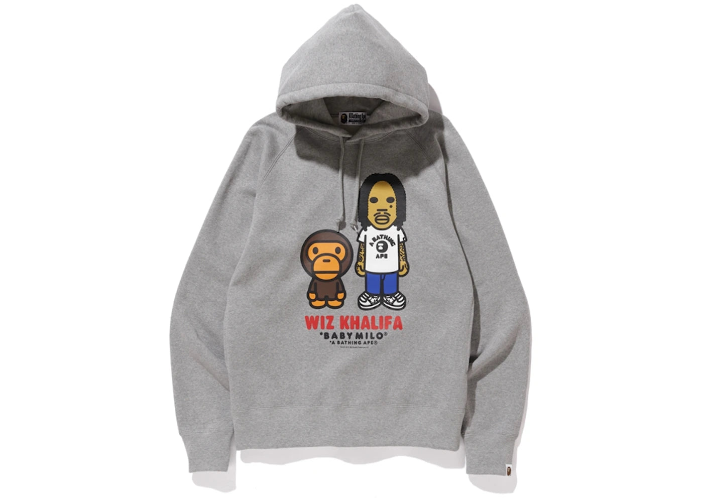 BAPE Baby Milo x Wiz Khalifa Pullover Hoodie Grey