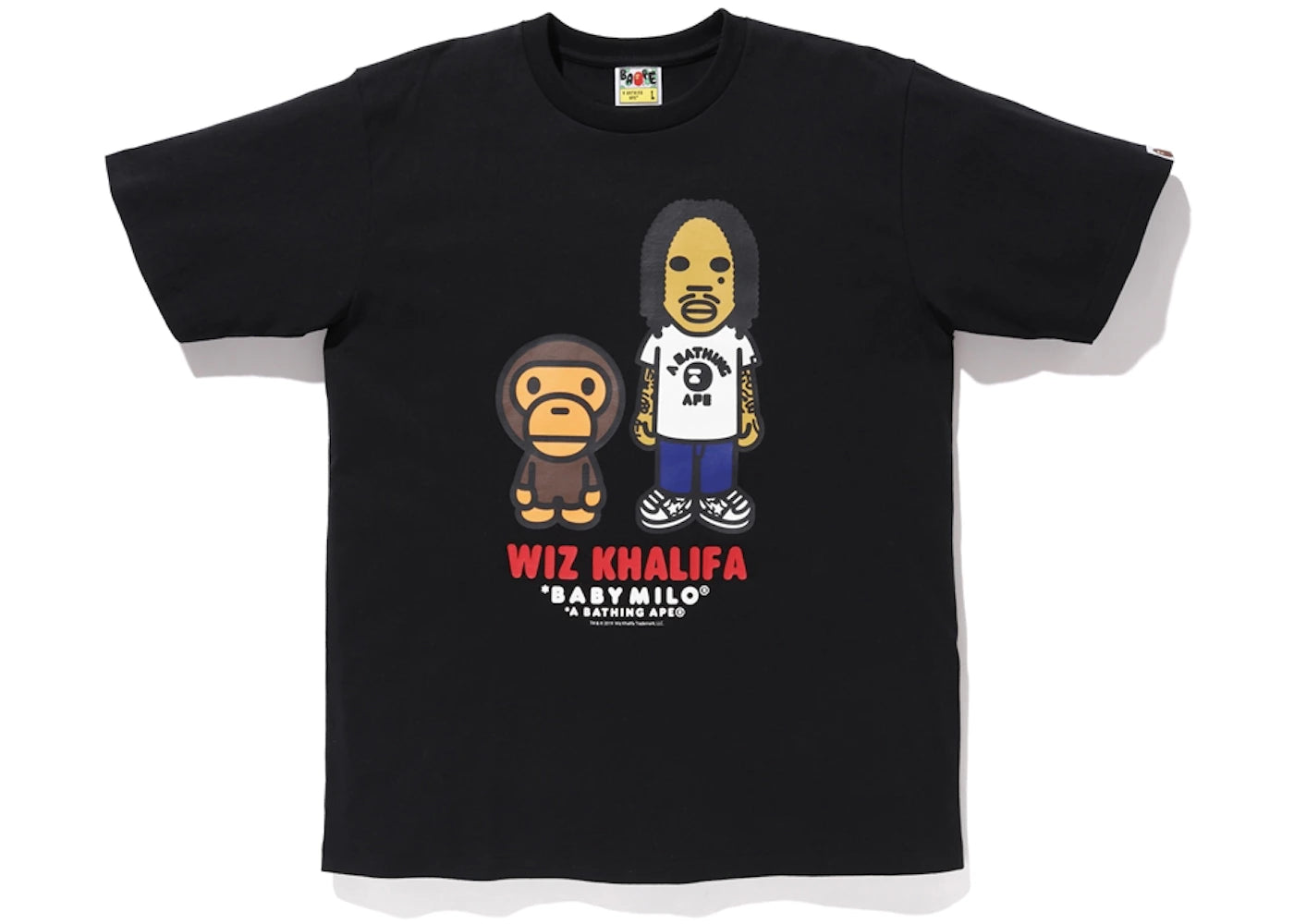 BAPE Baby Milo x Wiz Khalifa Tee Black