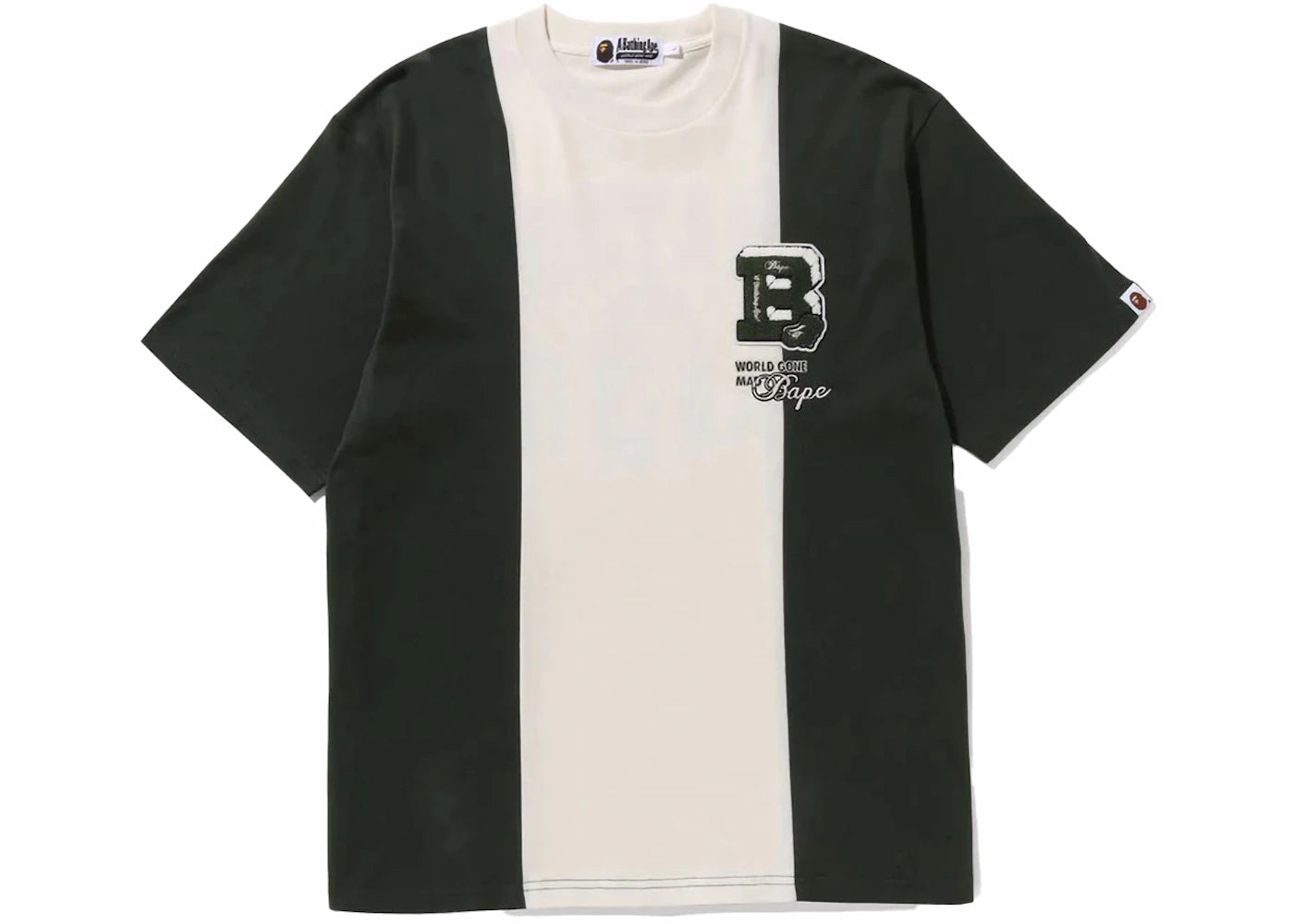 BAPE Badges Color Blocking Tee Ivory