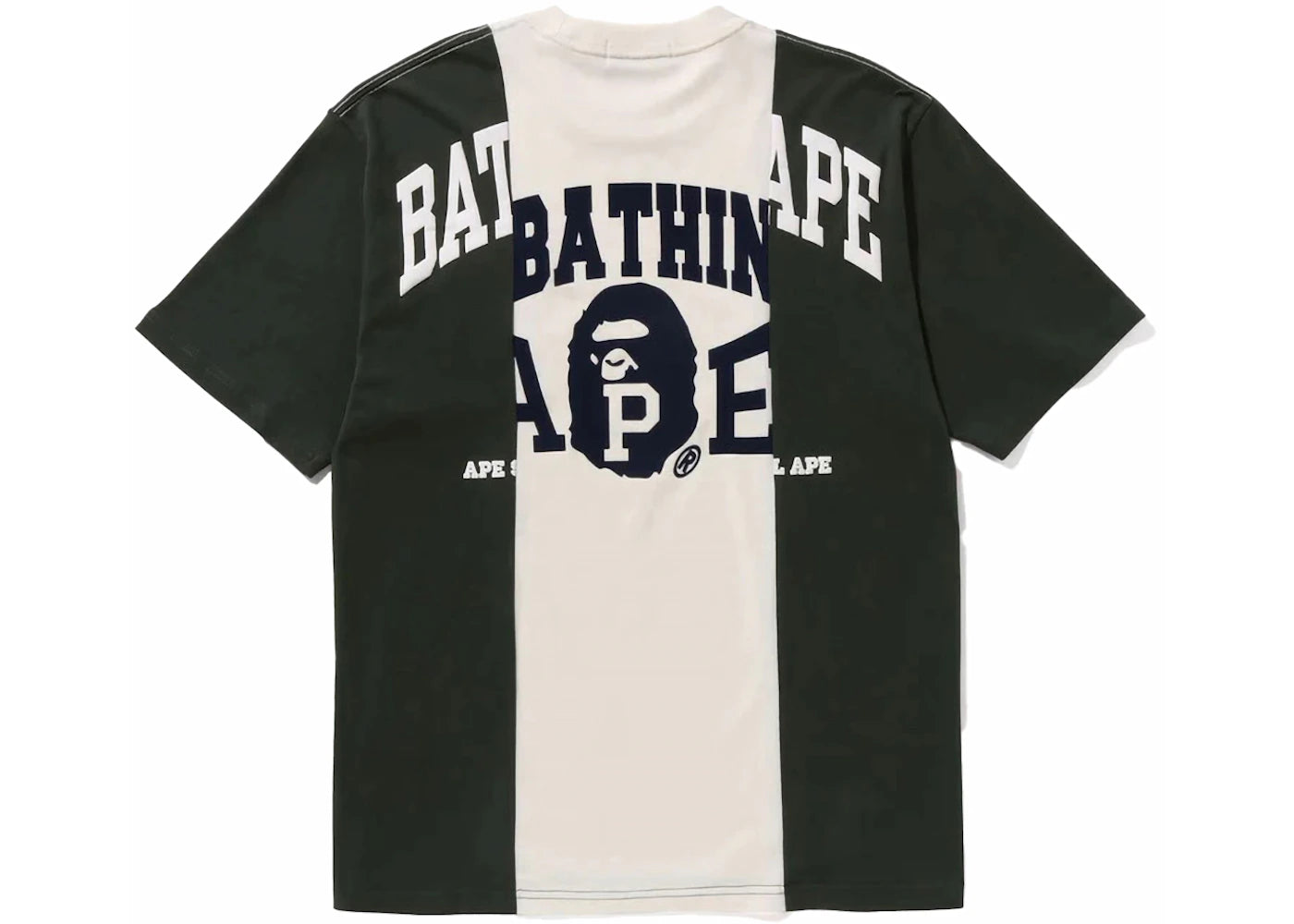 BAPE Badges Color Blocking Tee Ivory