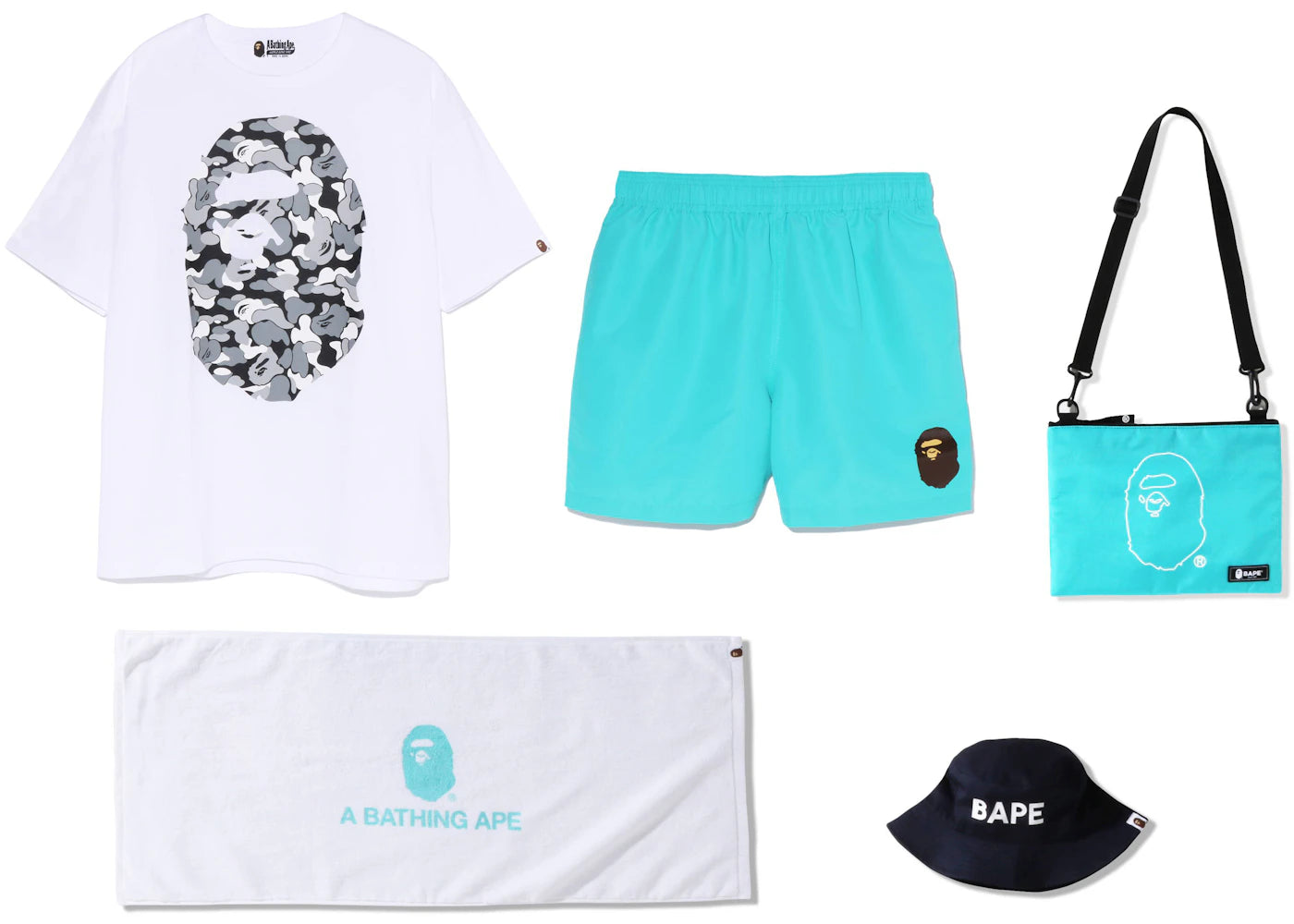 BAPE Bag 2022 Beach Japan Exclusive Pack (Ladies) Grey Camo