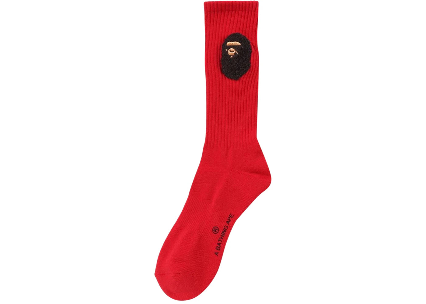 BAPE Balloon Yarn Ape Head Socks socks Red
