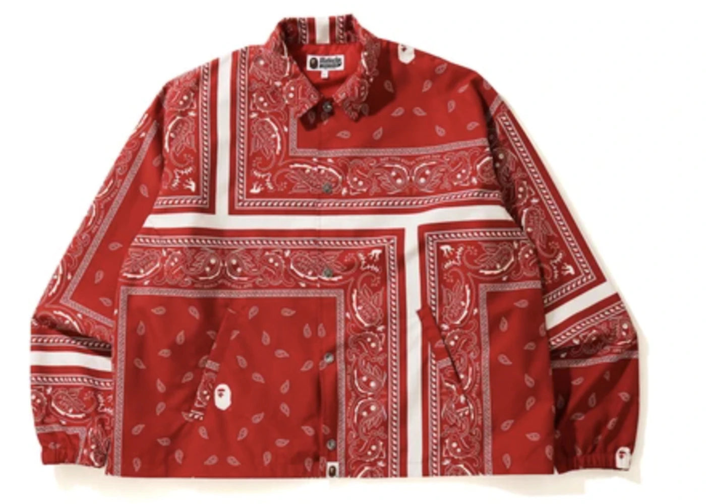 BAPE Bandana Print Relaxed Coach Jacket Red