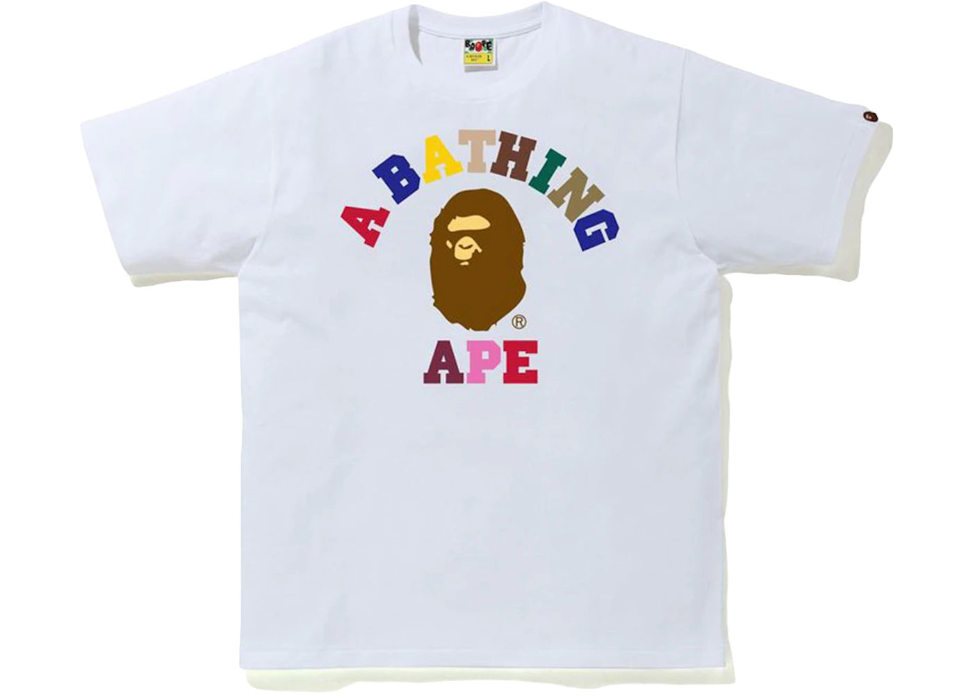 BAPE Bape Colours College Tee White Tee White/Multi