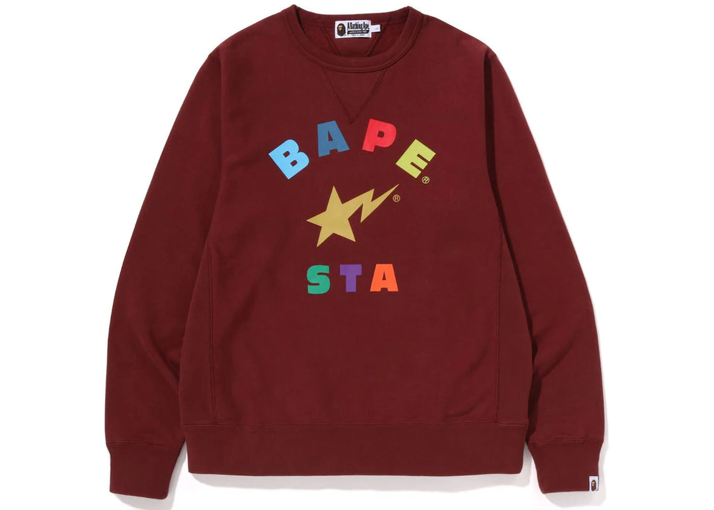 BAPE Bape Sta Crewneck Sweatshirt (FW22) Burgundy