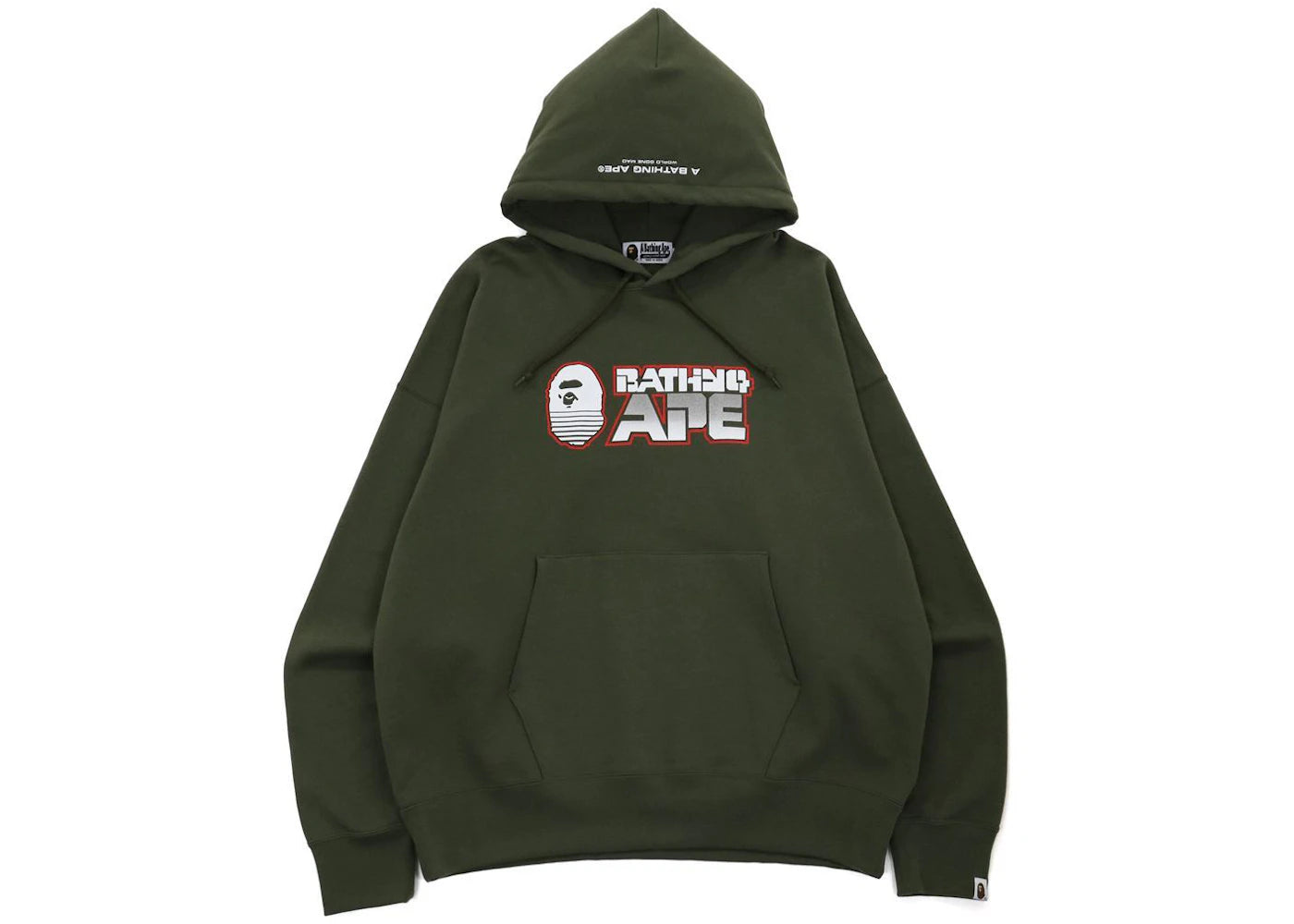 BAPE Bathing Ape Loose Fit Pullover Hoodie Olivedrab