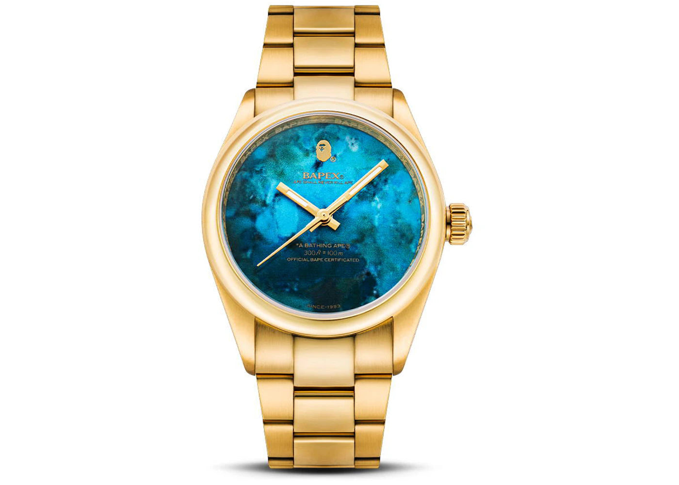 BAPE Bathing Ape Type 7 Bapex Watch Gold/Blue