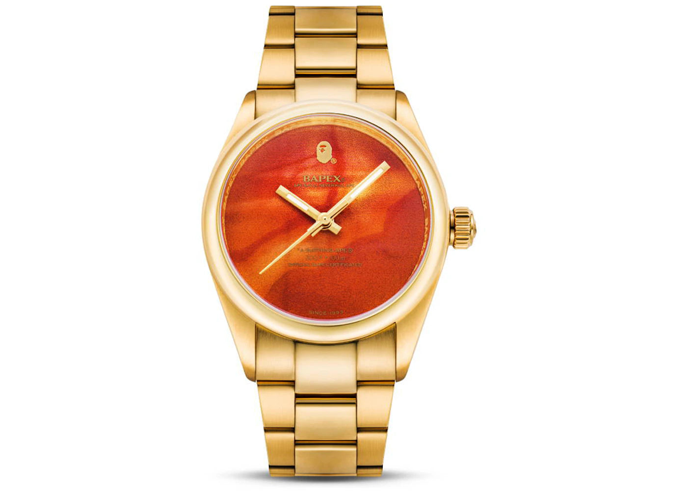 BAPE Bathing Ape Type 7 Bapex Watch Gold/Orange