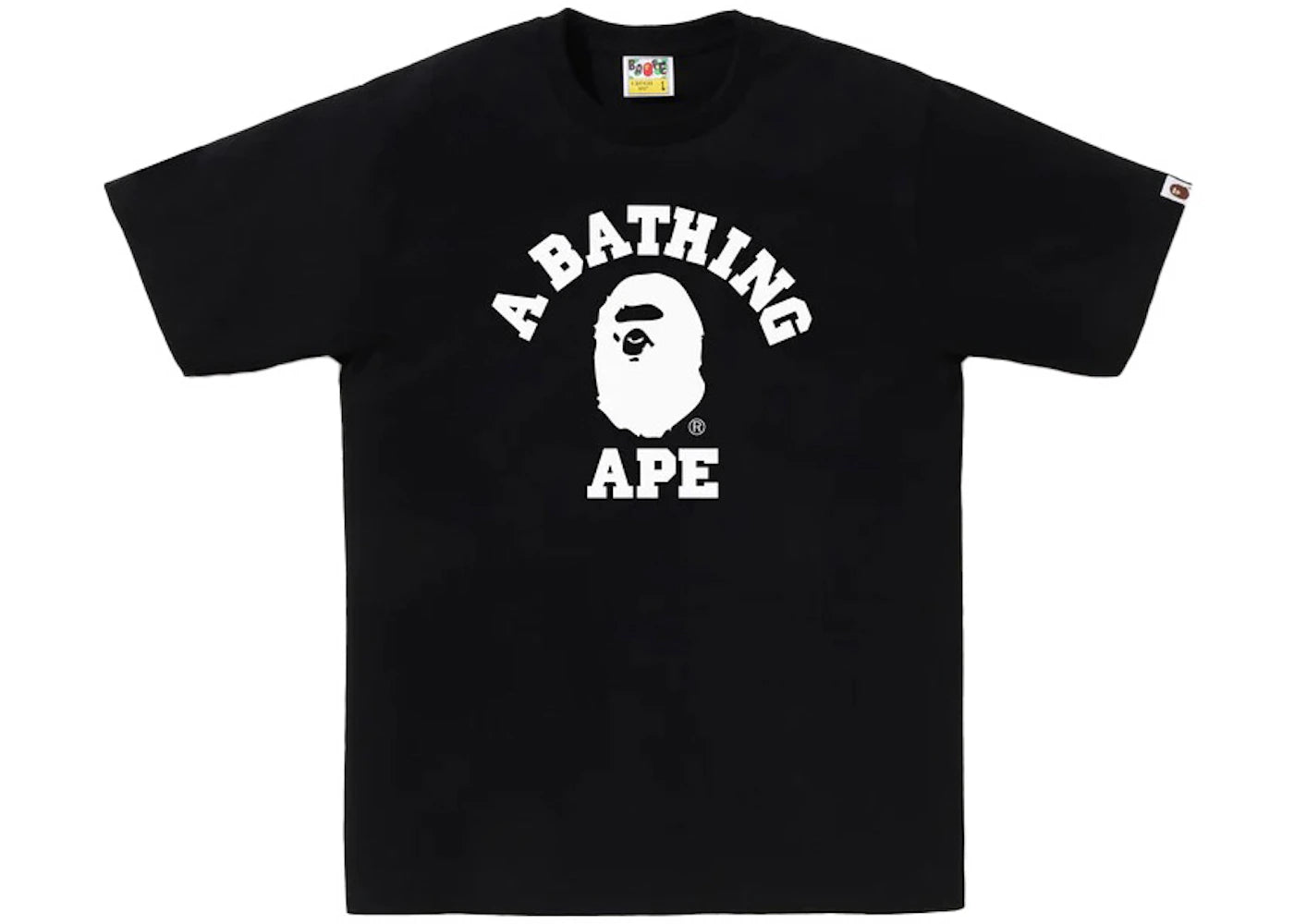 BAPE Bicolor College Tee Black