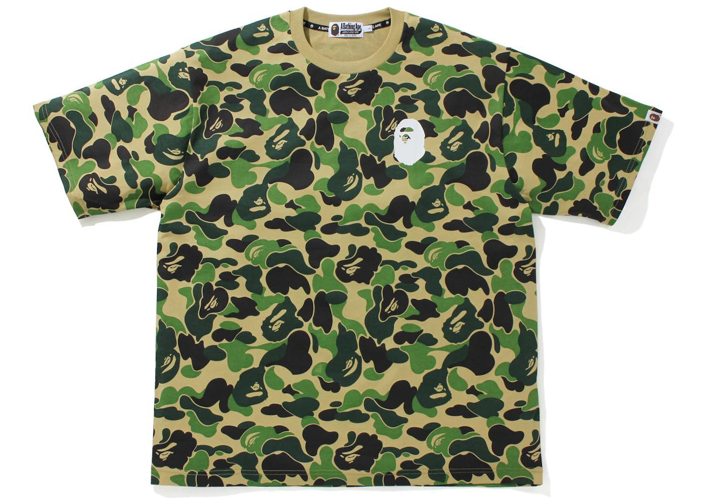 BAPE Big ABC Camo Ape Head Relaxed Fit Tee Green