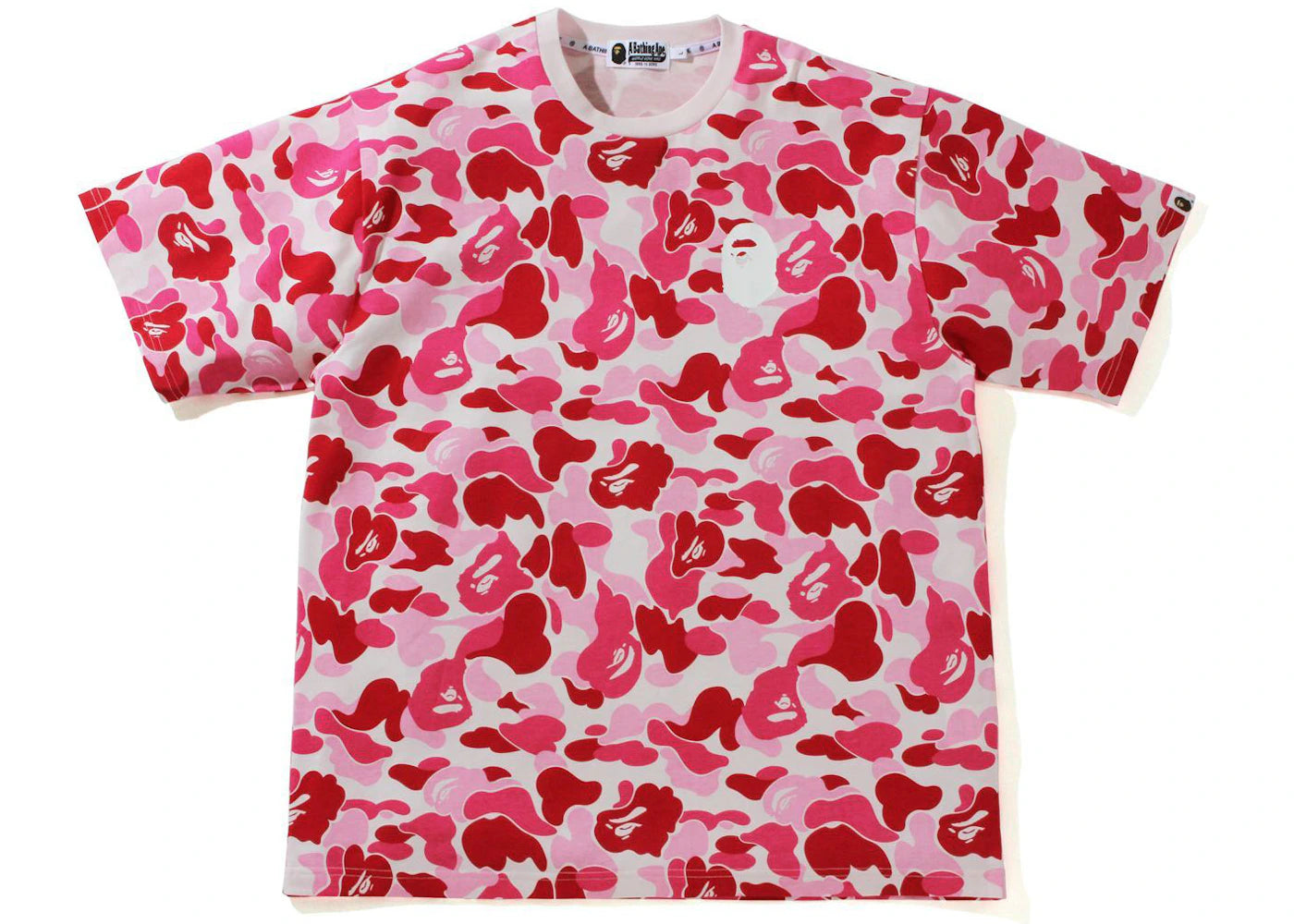 BAPE Big ABC Camo Ape Head Relaxed Fit Tee Pink