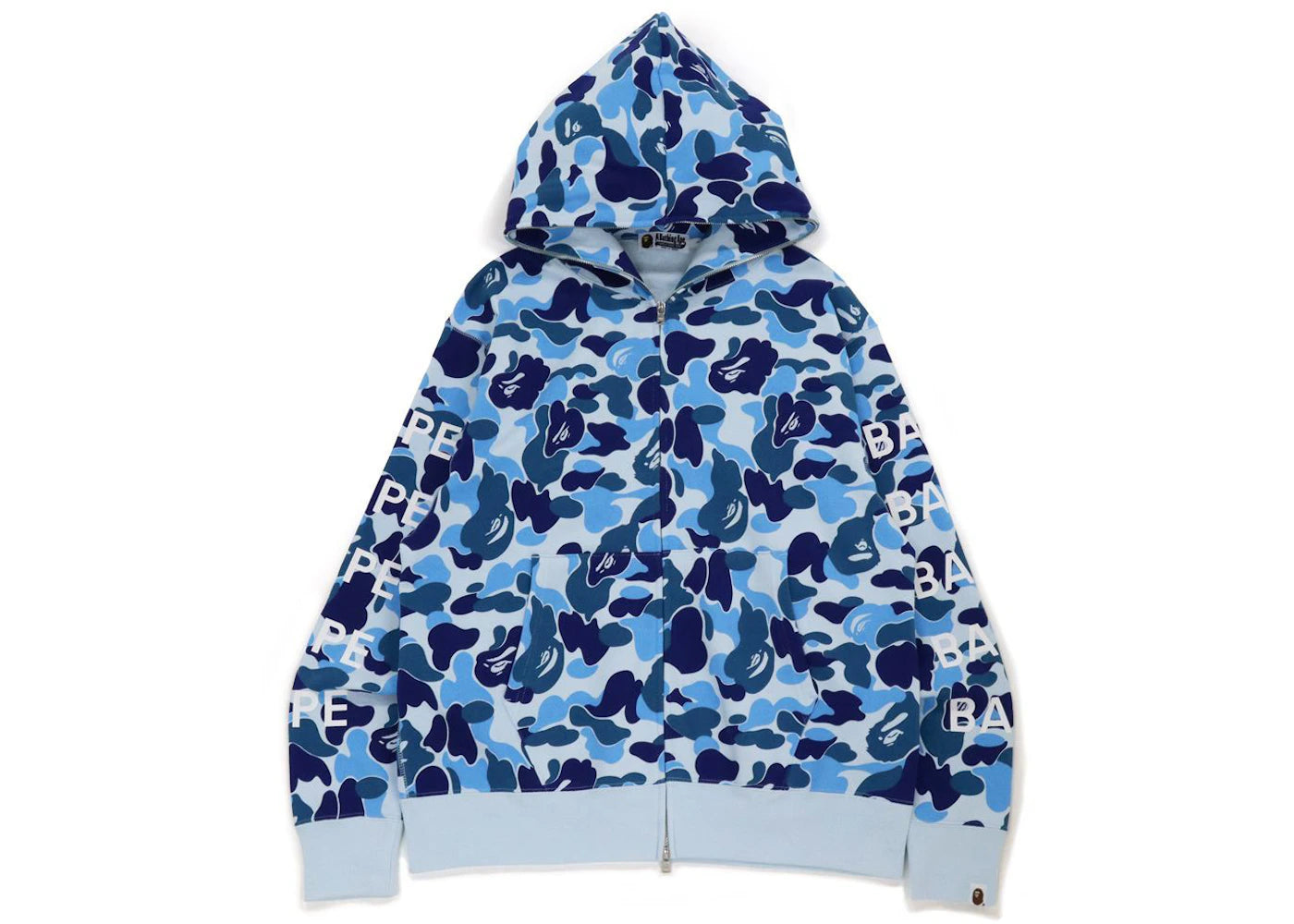 BAPE Big ABC Camo Relaxed Fit Full Zip Hoodie Blue