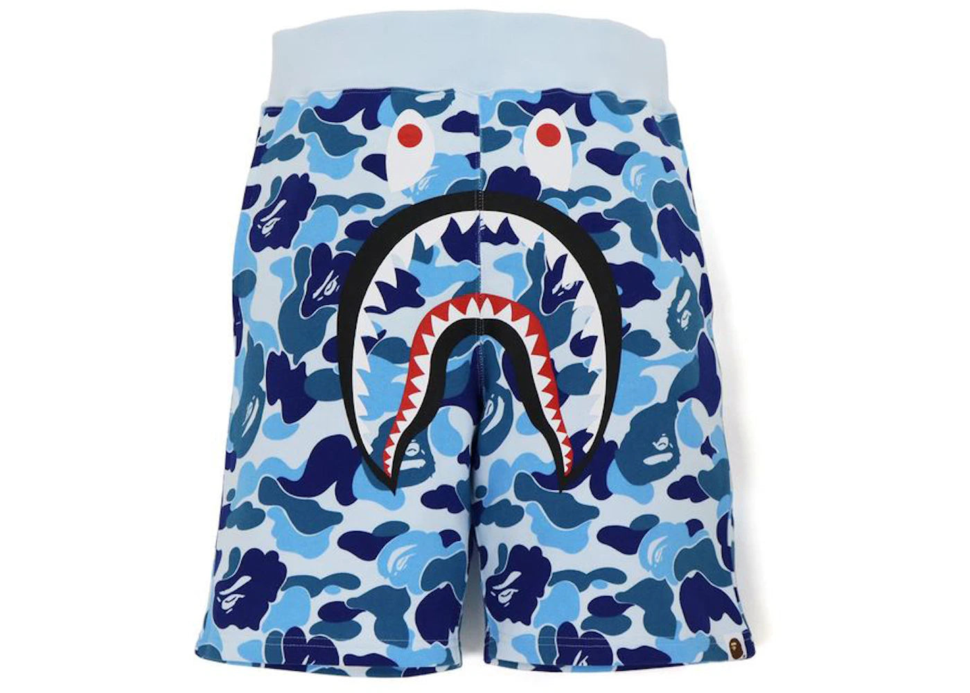 BAPE Big ABC Camo Shark Sweat Shorts Blue