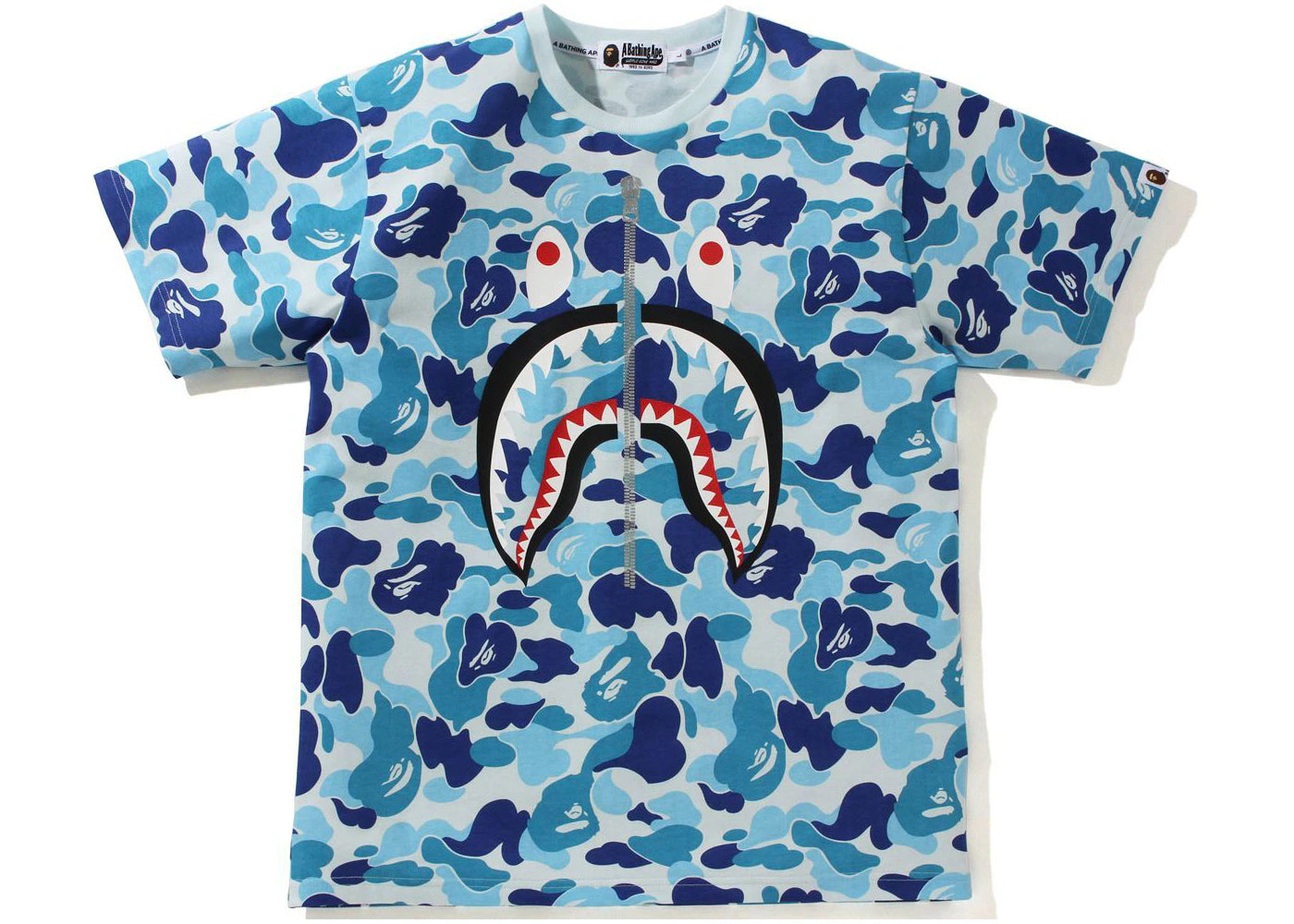 BAPE Big ABC Camo Shark Tee Blue