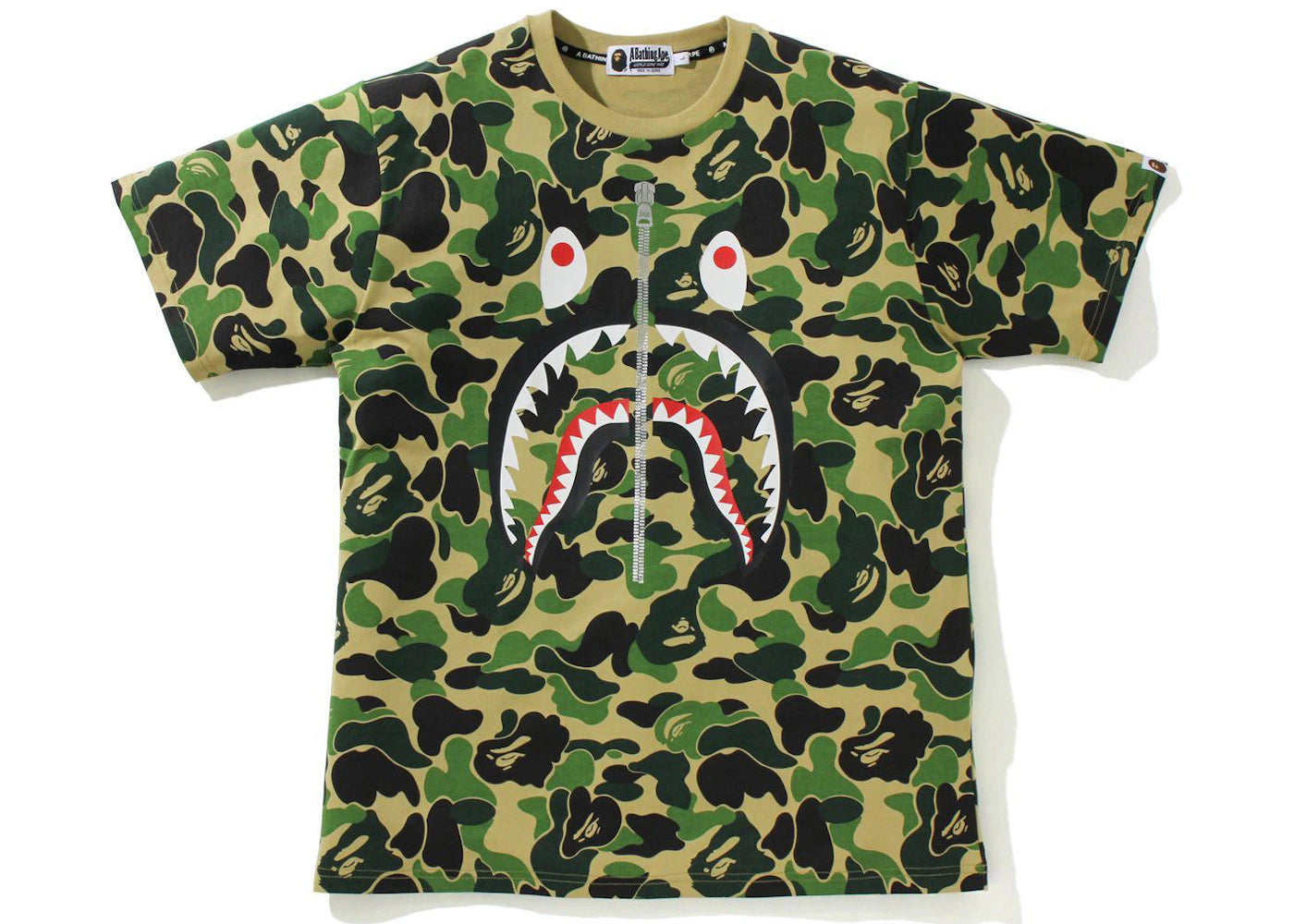 BAPE Big ABC Camo Shark Tee Green
